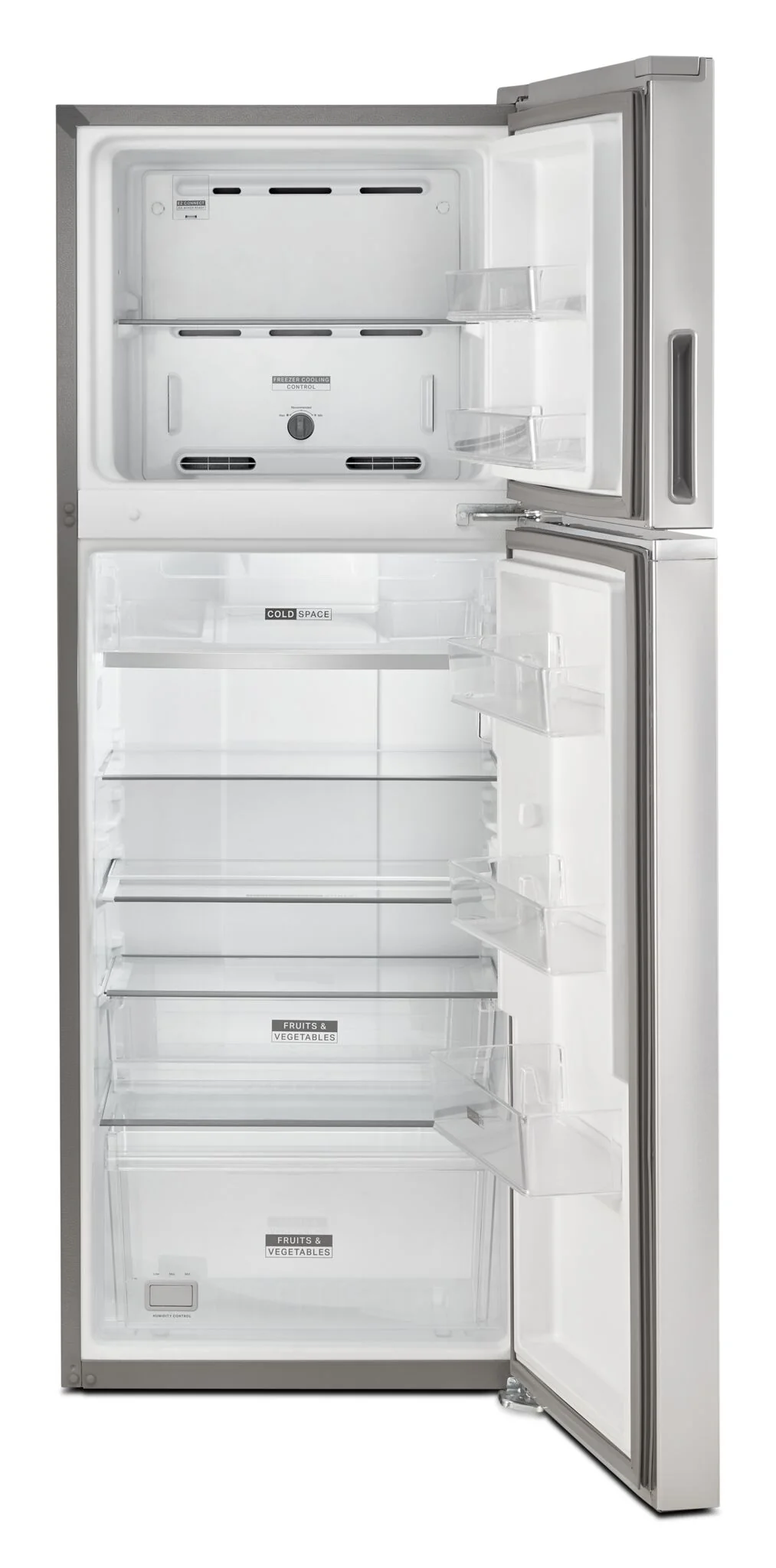 Whirlpool 24" 12.9 Cu. Ft. Fingerprint Resistant Stainless Top-Freezer Refrigerator - WRT313CZLZ - Image 2