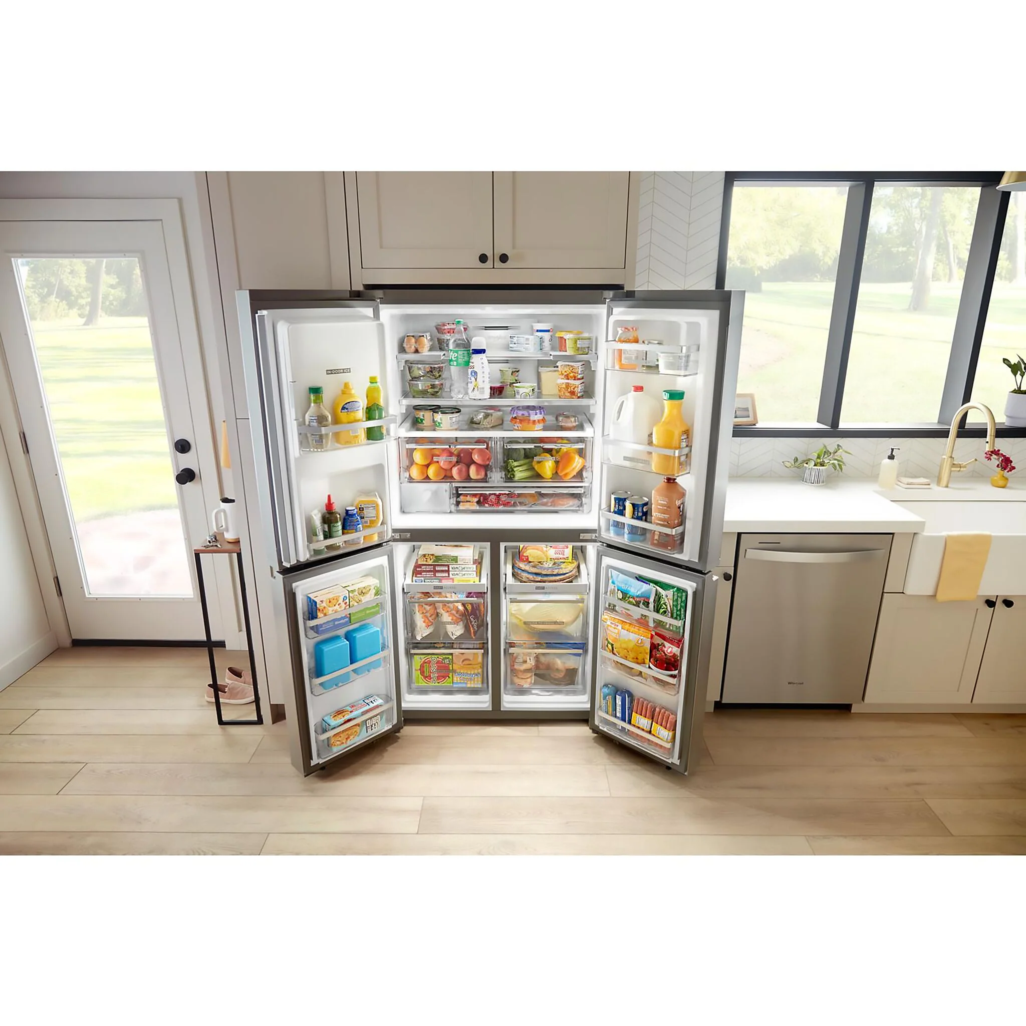 Whirlpool 36" 19.14 Cu. Ft. Fingerprint Resistant Stainless Steel 4-Door French Door Refrigerator - WRQC7836RZ - Image 4