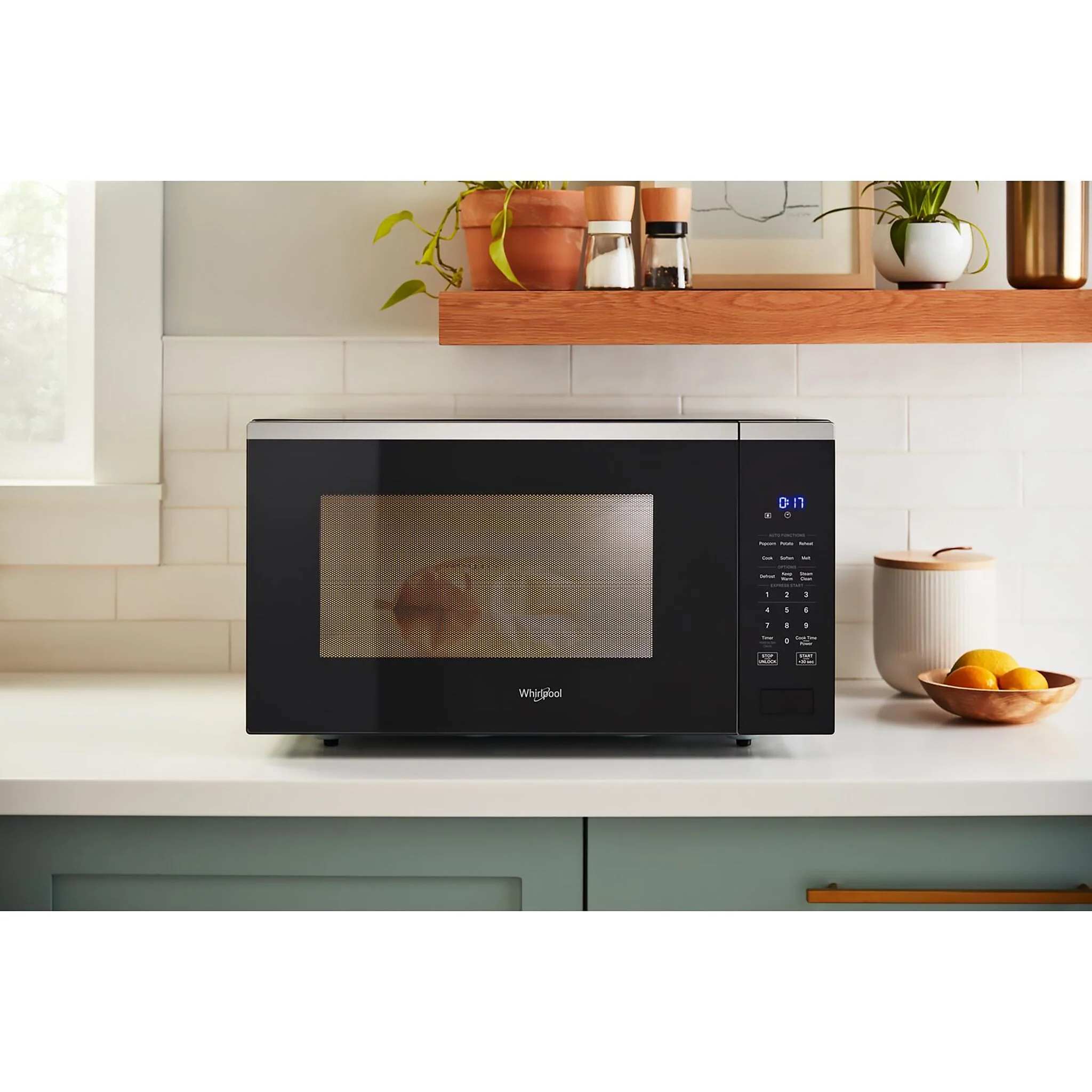 Whirlpool Fingerprint Resistant Stainless Steel Countertop Microwave (1.6 Cu.Ft.) - YWMCS7022SZ - Image 2
