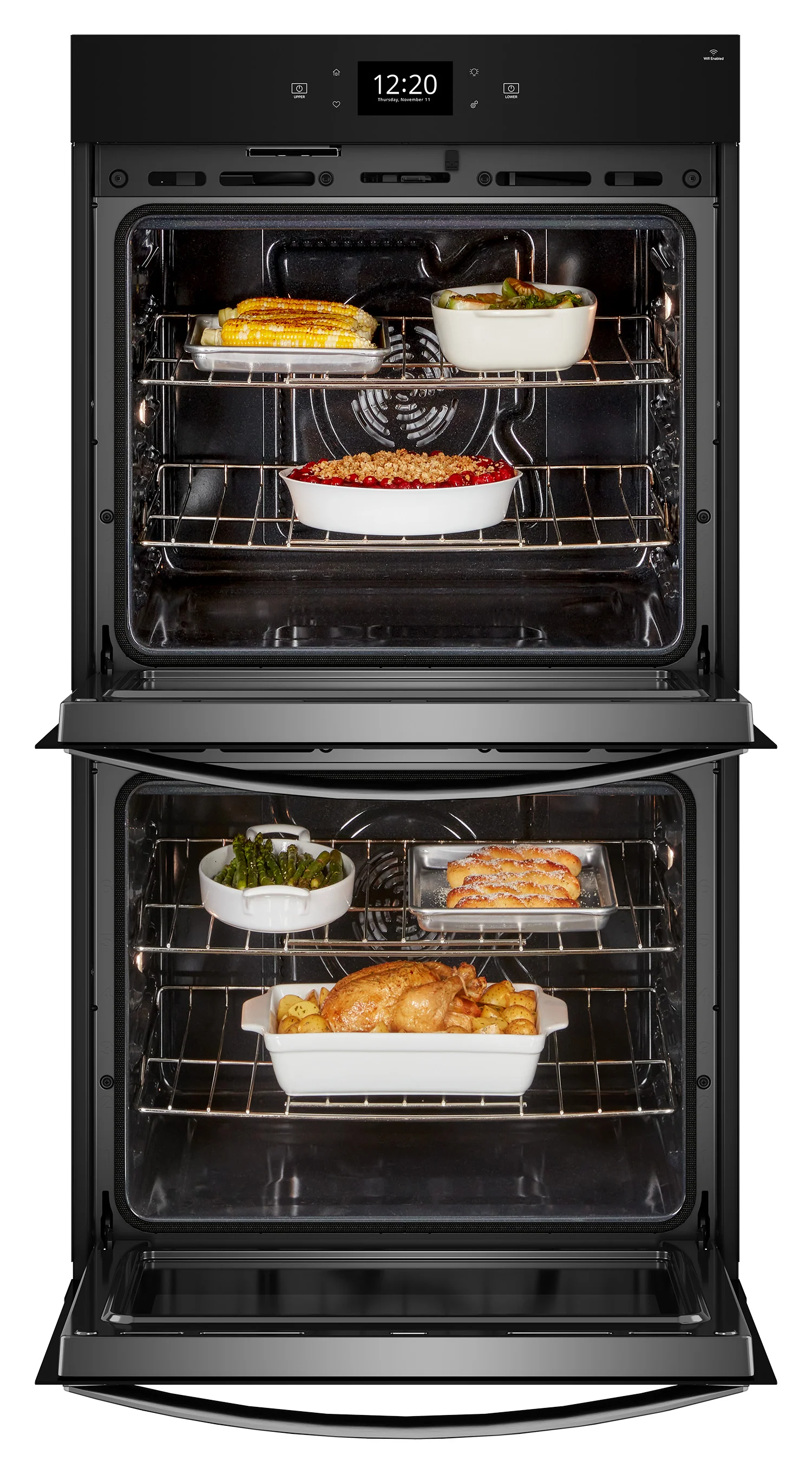 Whirlpool Fingerprint Resistant Stainless Steel Double Wall Oven (10.00 Cu Ft) - WOED7030PZ - Image 4