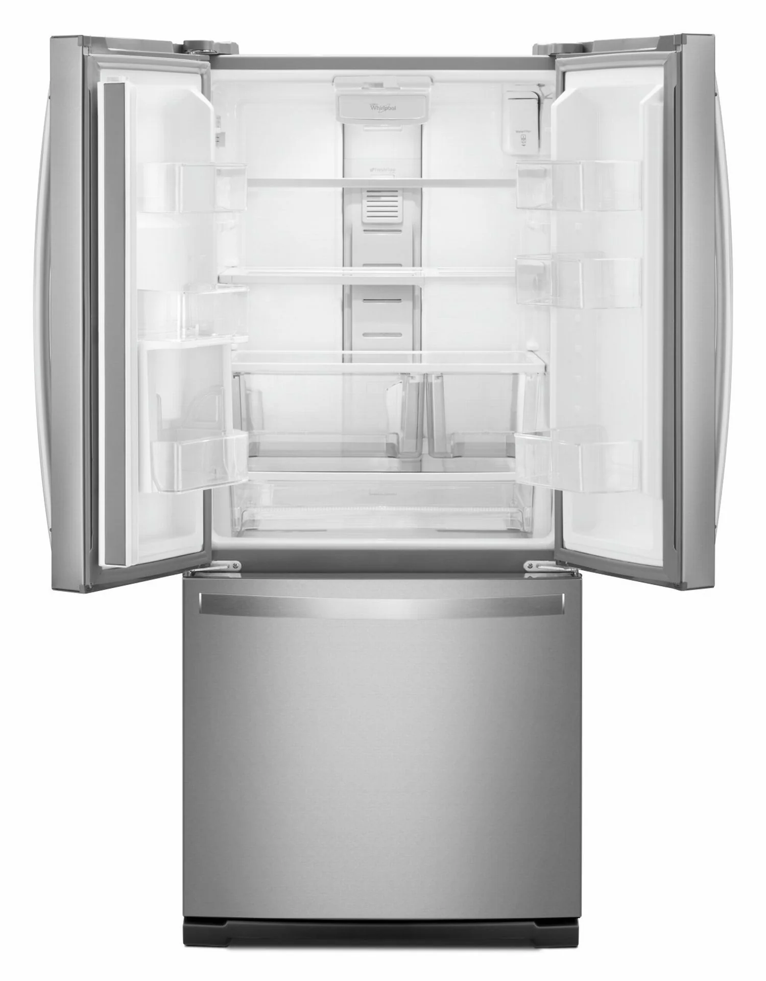 Whirlpool 30" 20 Cu. Ft. Fingerprint Resistant Stainless Steel French Door Refrigerator - WRF560SEHZ - Image 2