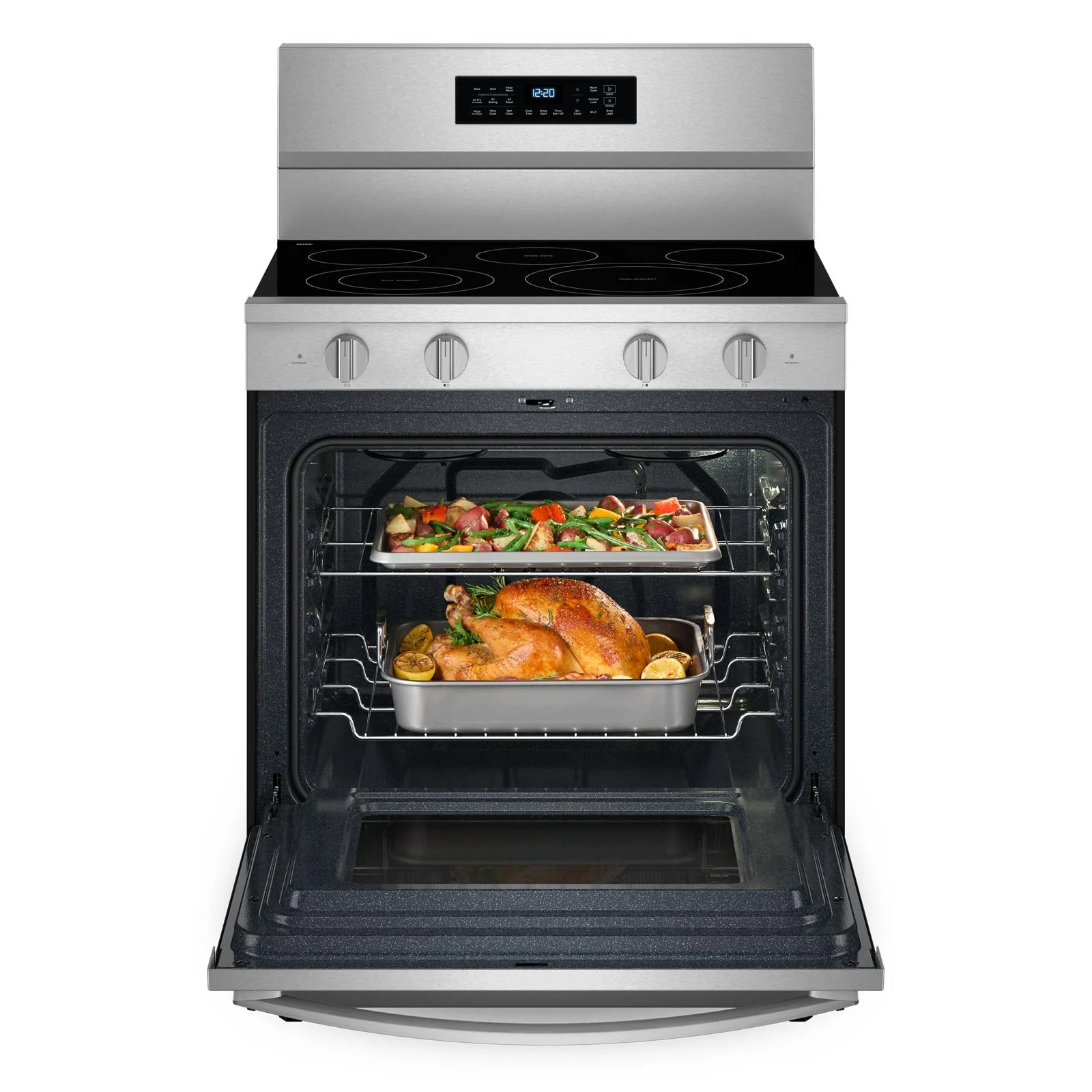 Whirlpool Fingerprint Resistant Stainless Steel Freestanding Electric Convection Range (5.3 cu.ft.) - YWFES7030SZ - Image 6