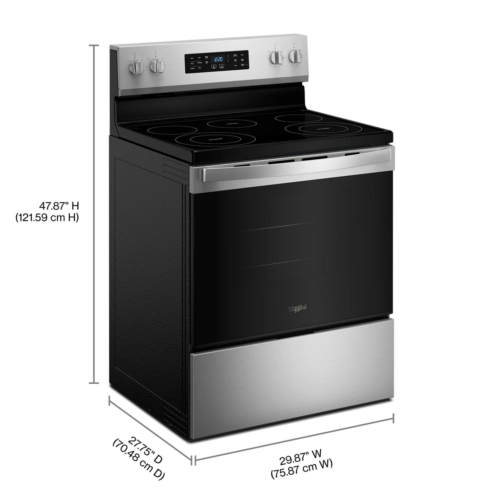 Whirlpool Fingerprint Resistant Stainless Steel Freestanding Electric Single Oven Convection Range (5.3 Cu. Ft.) - YWFES4530SZ - Image 7