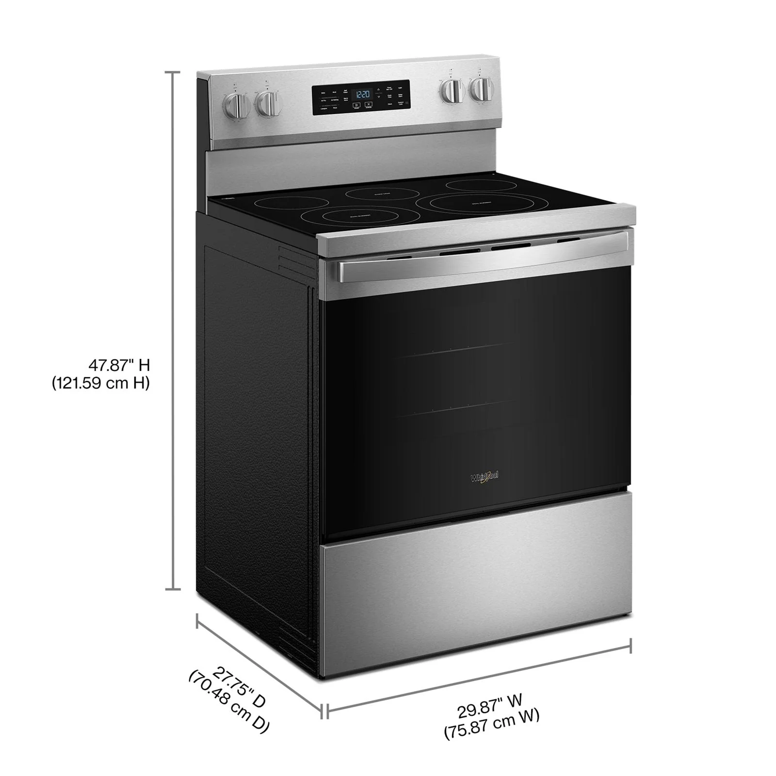 Whirlpool Fingerprint Resistant Stainless Steel Freestanding Electric Single Oven Convection Range (5.3 Cu. Ft.) - YWFES5730SZ - Image 7