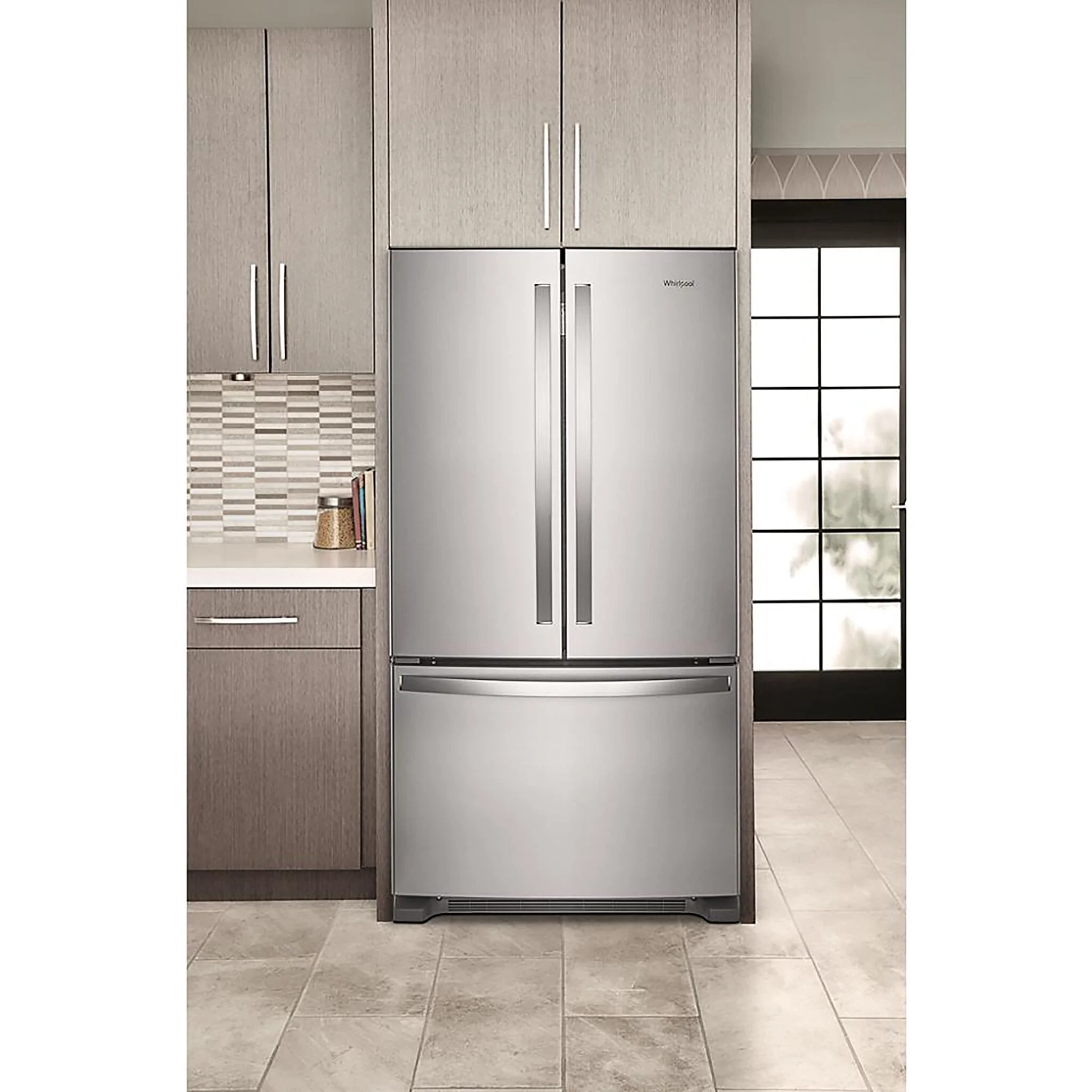 Whirlpool 35.75" 20 Cu. Ft. Fingerprint Resistant Stainless Steel French Door Refrigerator - WRFC2036RZ - Image 2