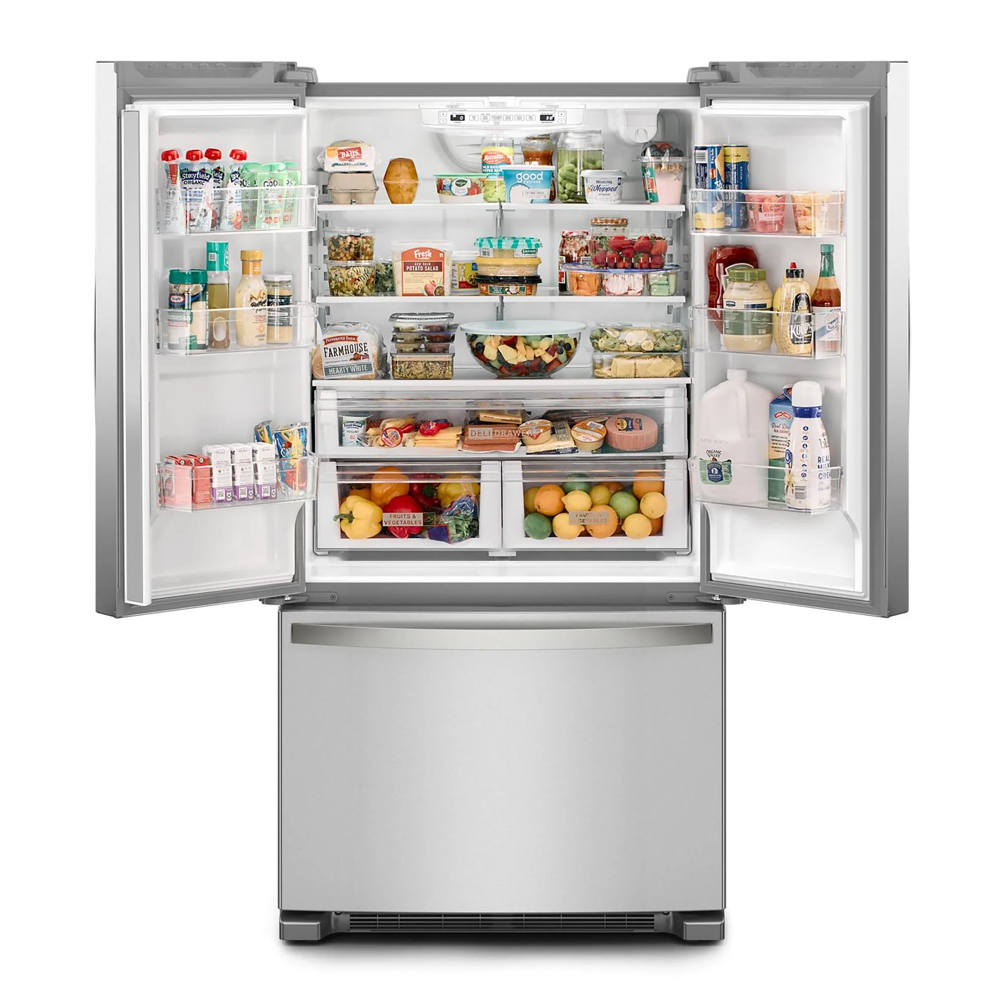 Whirlpool 35.75" 20 Cu. Ft. Fingerprint Resistant Stainless Steel French Door Refrigerator - WRFC2036RZ - Image 3