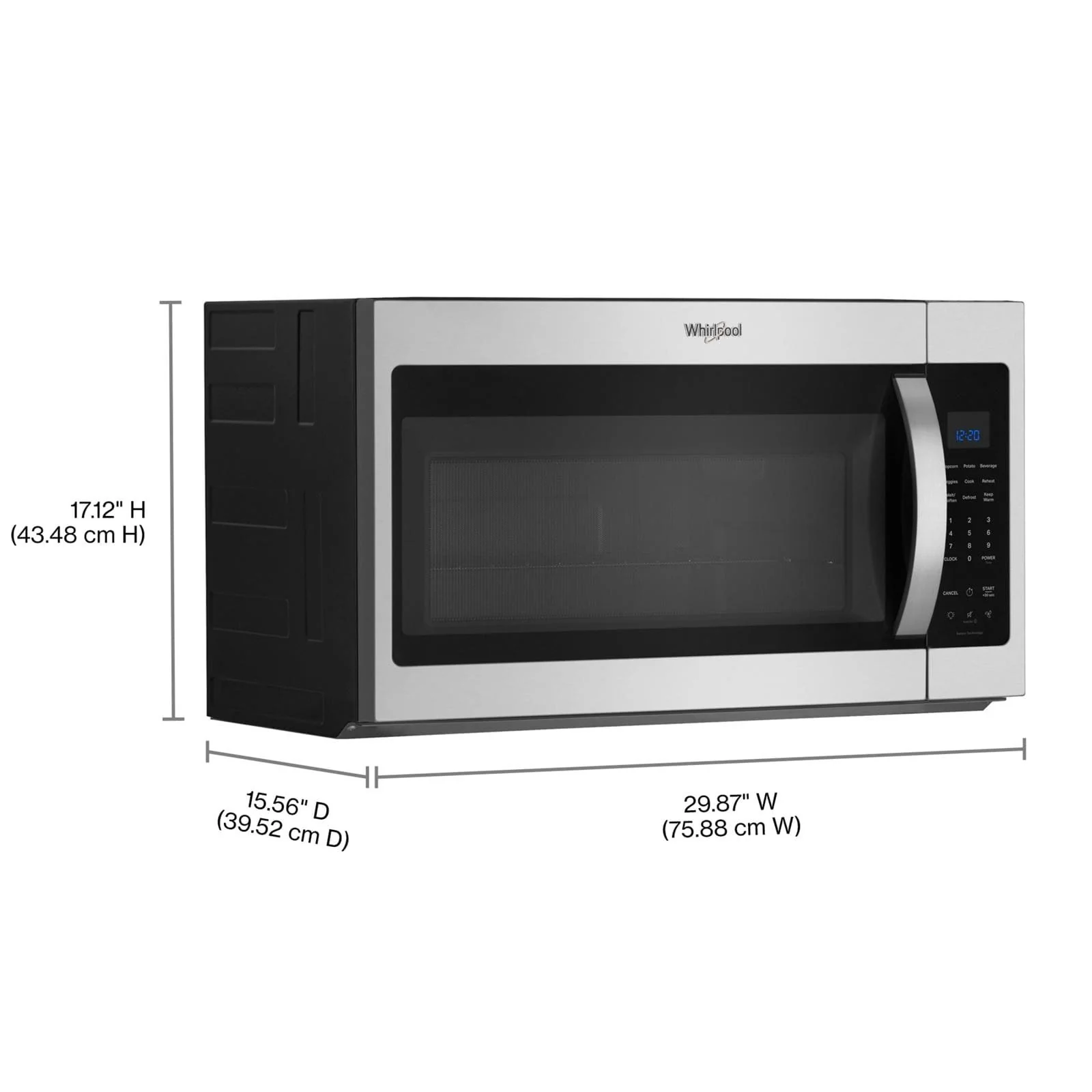 Whirlpool Fingerprint Resistant Stainless Steel Over-The-Range Microwave (1.9 Cu. Ft.) - YWMMS3230SZ - Image 8