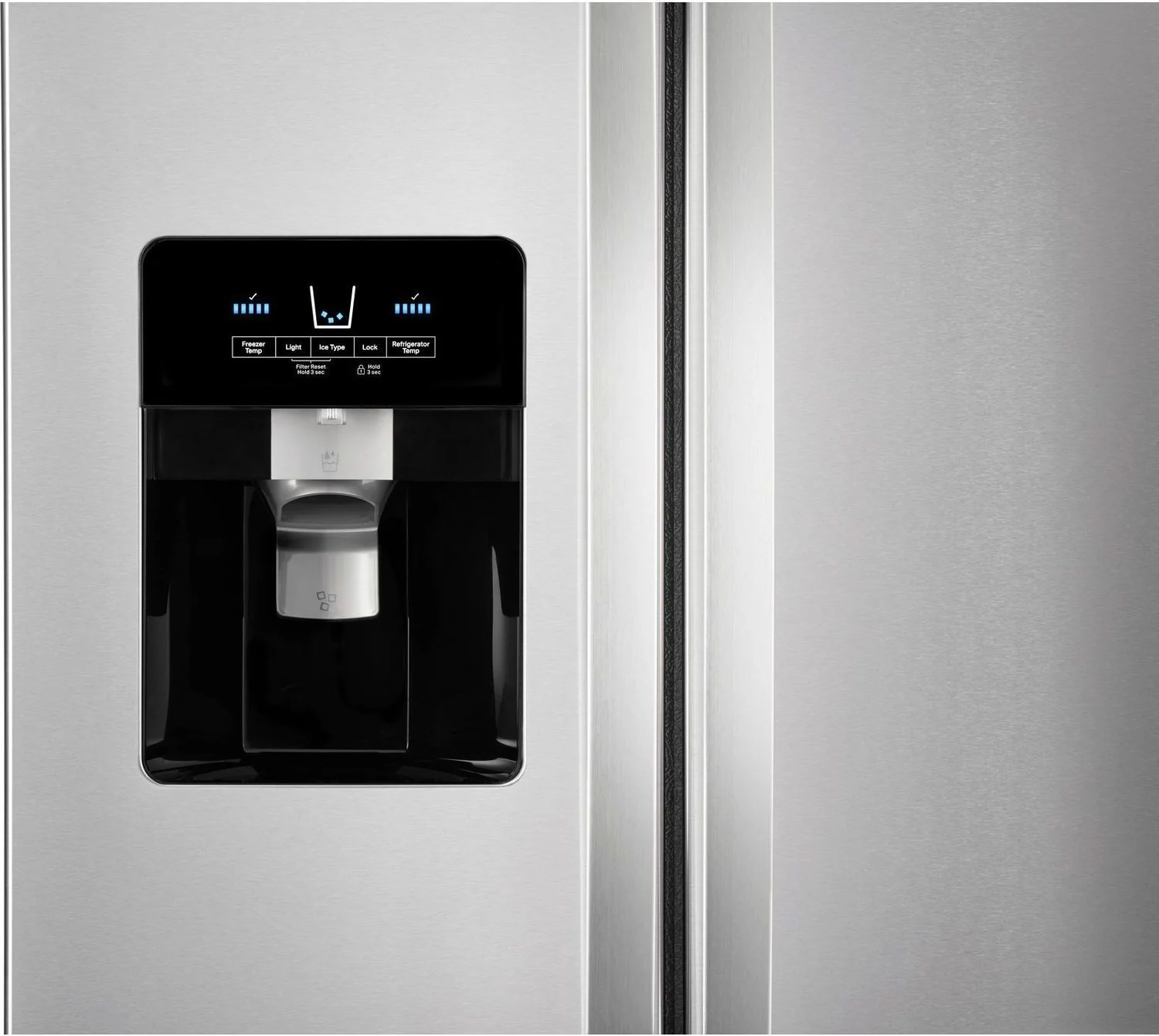 Whirlpool 32.8" 21 Cu. Ft. Monochromatic Stainless Steel Side-by-Side Refrigerator  - WRS331SDHM - Image 3