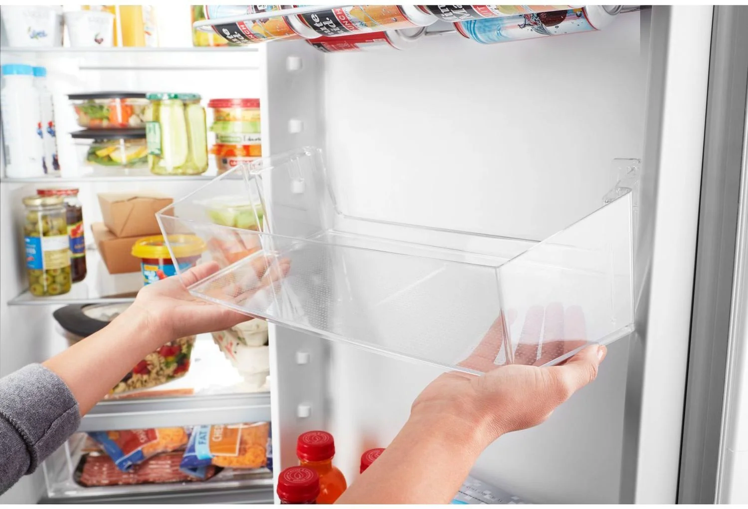 Whirlpool 33.13" 22 Cu. Ft. Monochromatic Stainless Steel Side-by-Side Refrigerator - WRS312SNHM - Image 3