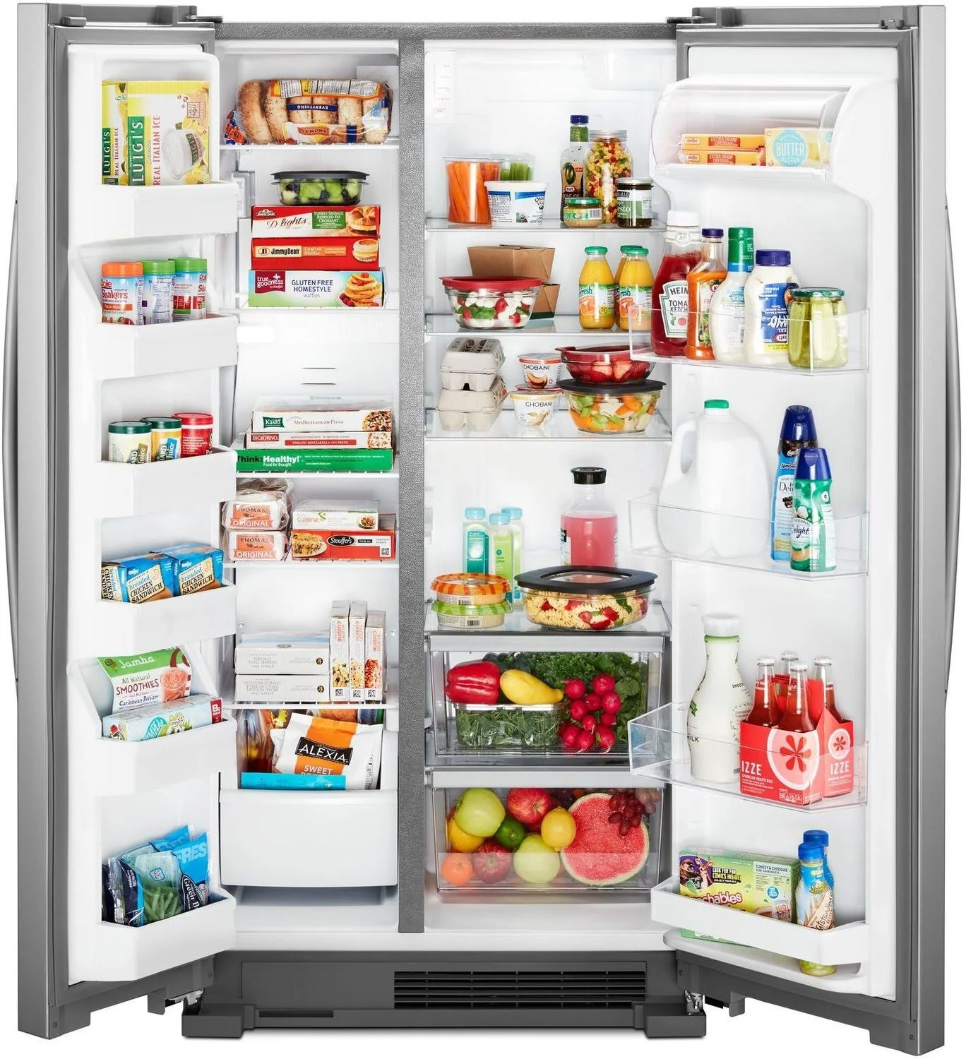 Whirlpool 35.88" 25 Cu. Ft. Monochromatic Stainless Steel Side-by-Side Refrigerator - WRS315SNHM - Image 5