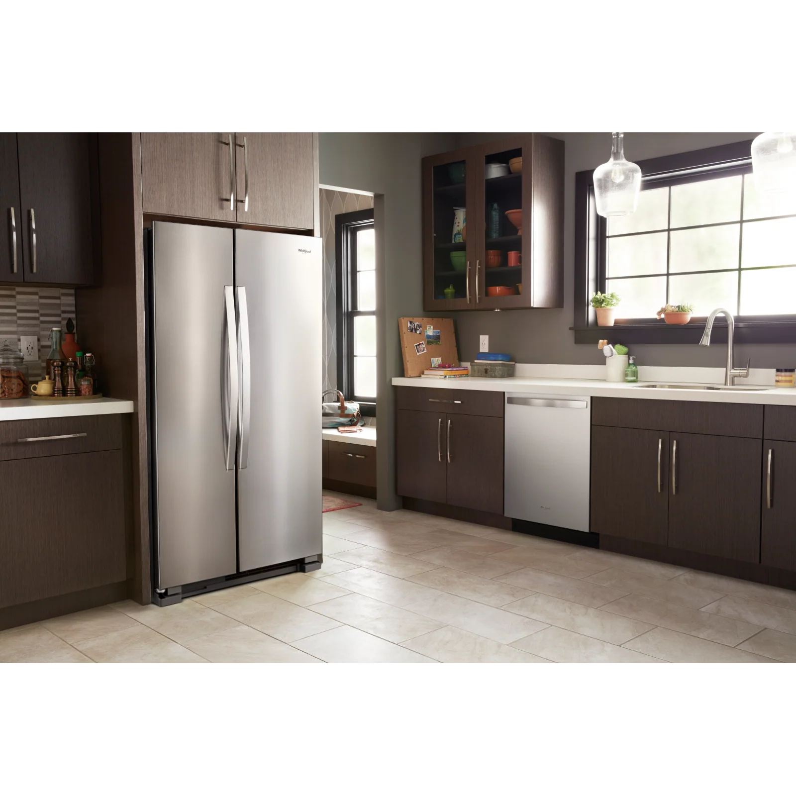 Whirlpool 35.88" 25 Cu. Ft. Monochromatic Stainless Steel Side-by-Side Refrigerator - WRS315SNHM - Image 6