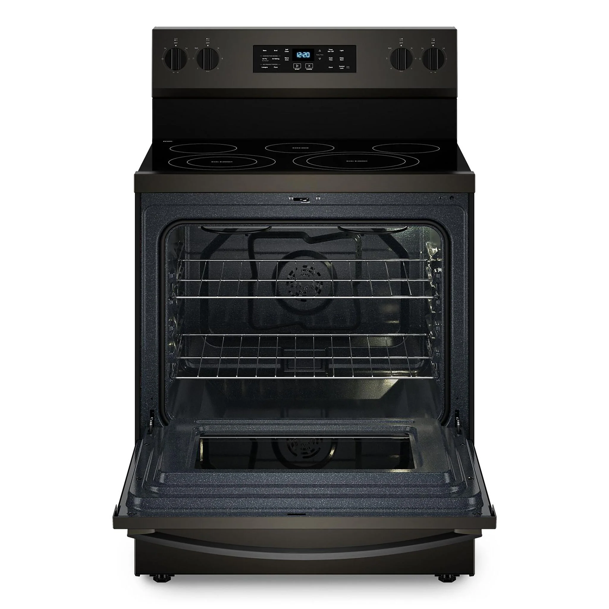 Whirlpool Print Resistant Black Stainless Electric Freestanding Range (5.3 Cu.Ft.) - YWFES5030RV - Image 2