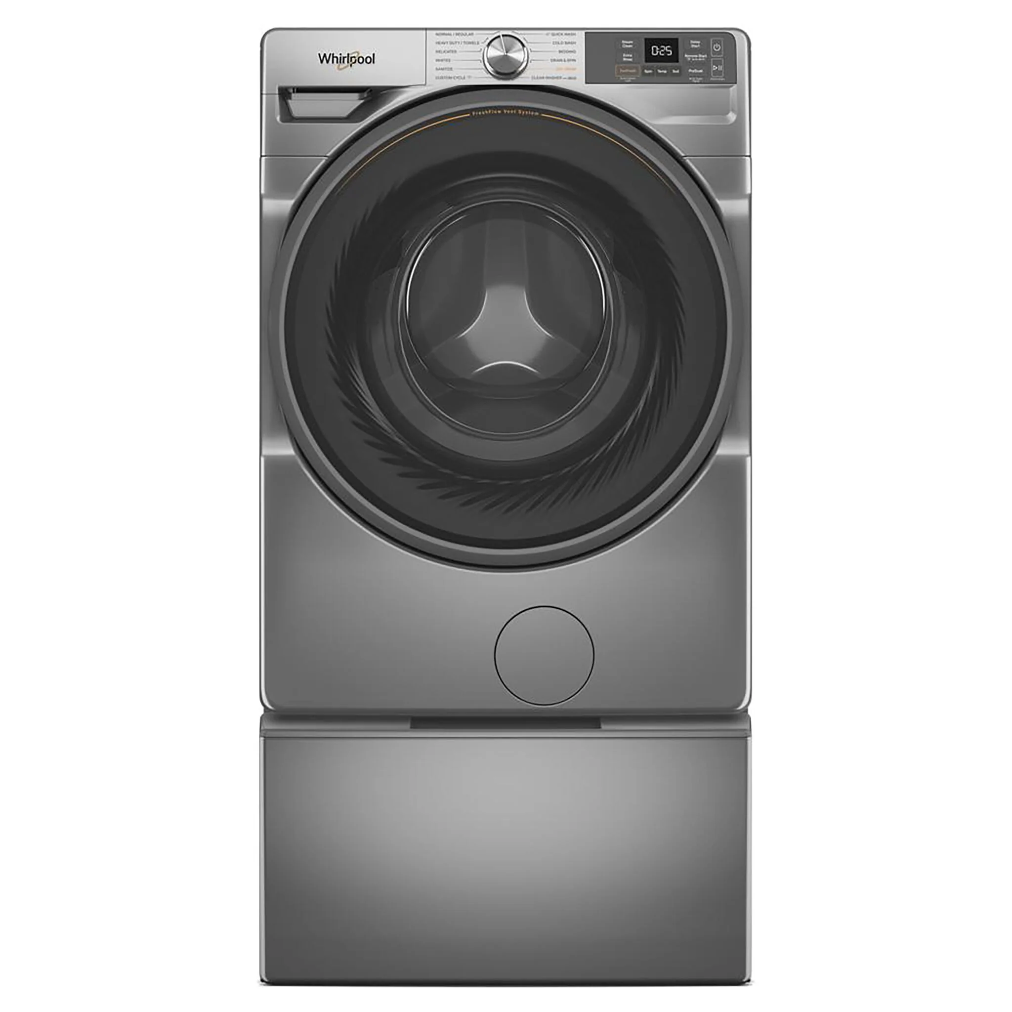 Whirlpool Radiant Silver Front-Load Washer with FreshFlow™ Vent System (5.2 Cu.Ft.) - WFW5720RR - Image 4