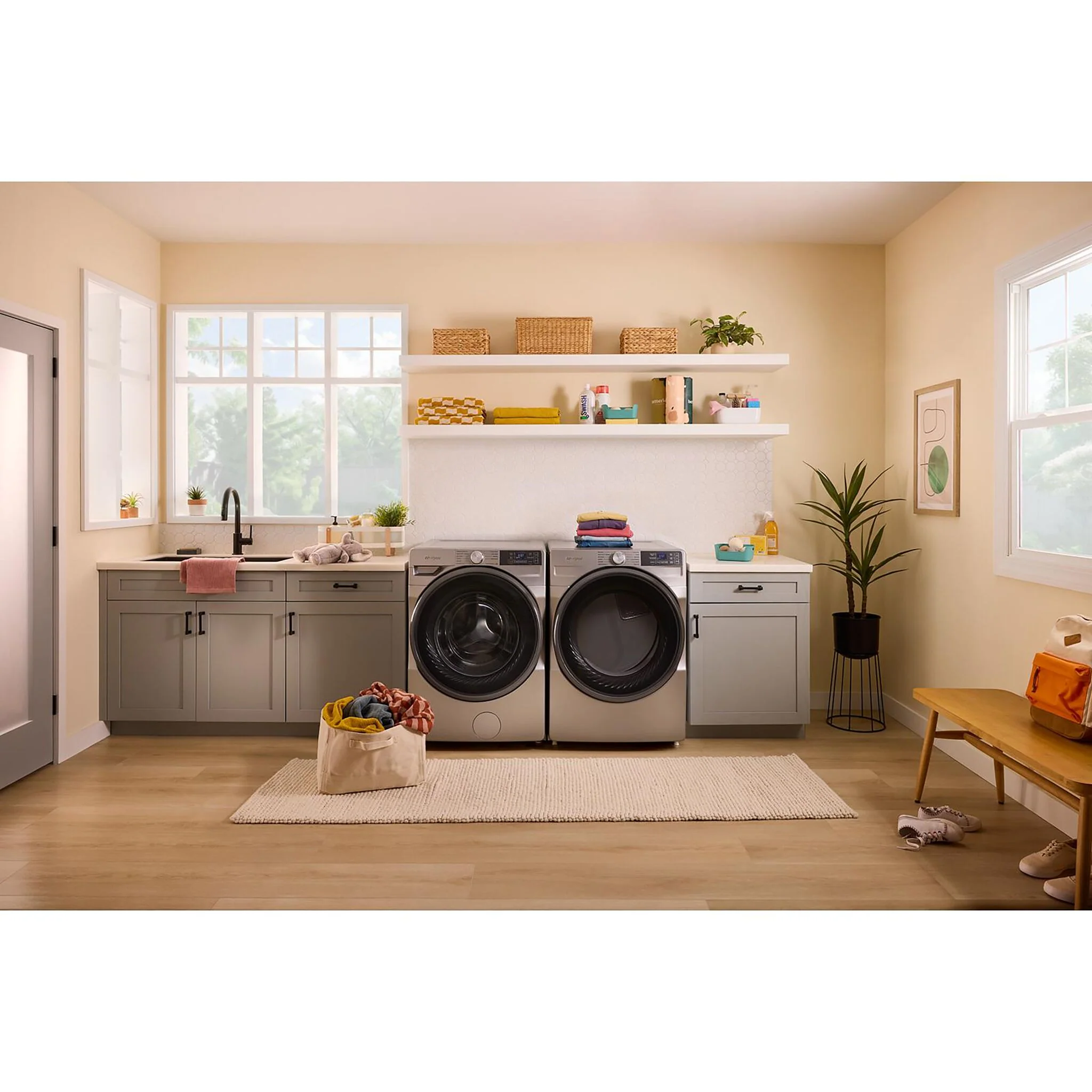 Whirlpool Radiant Silver Front-Load Washer with FreshFlow™ Vent System (5.2 Cu.Ft.) - WFW5720RR - Image 5