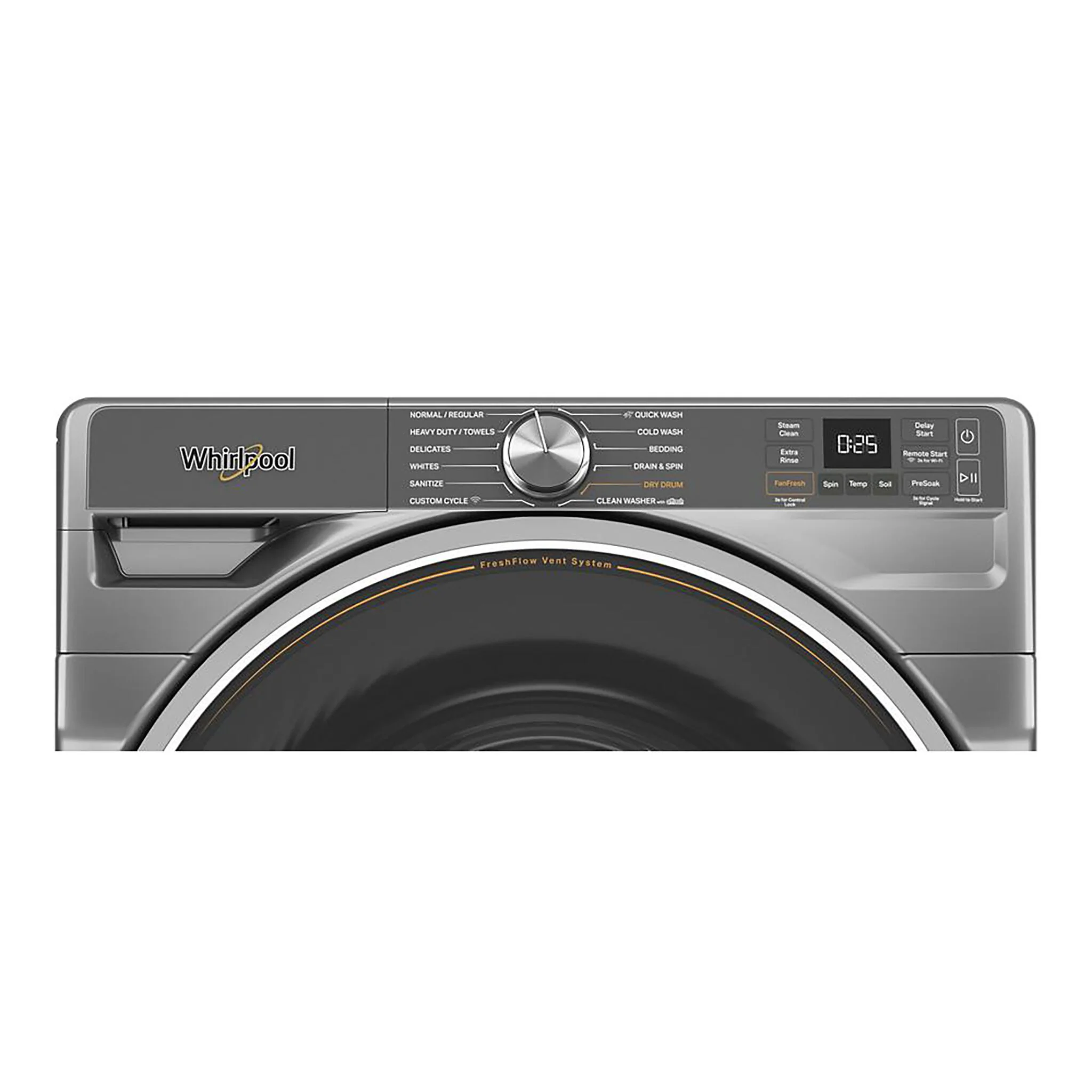 Whirlpool Radiant Silver Front-Load Washer with FreshFlow™ Vent System (5.8 Cu.Ft.) - WFW6720RR - Image 6