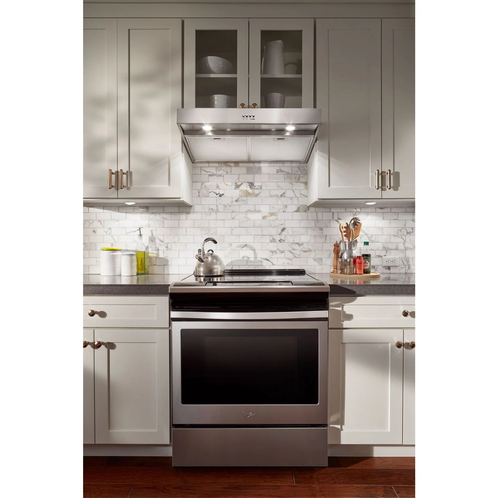 Whirlpool Stainless Steel 24" 265 CFM Under-the-Cabinet Range Hood with Dishwasher-Safe Full-Width Grease Filters - WVU37UC4FS - Image 2