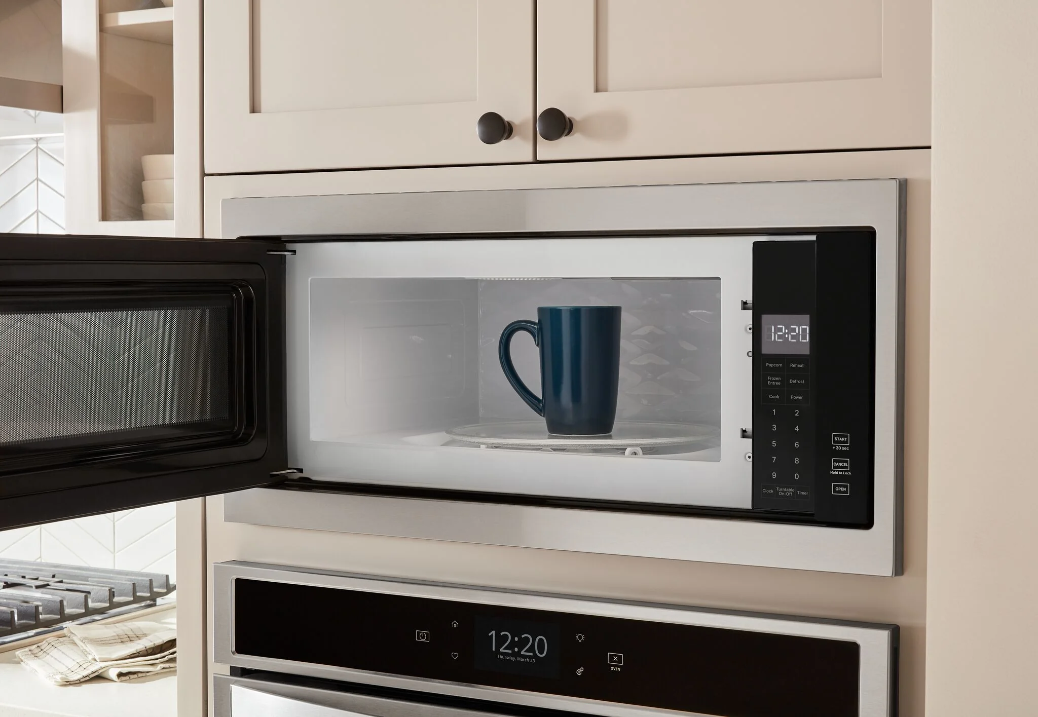 Whirlpool Stainless Steel Built-In Microwave with Slim Trim Kit (1.10 Cu Ft) - YWMT50011KS - Image 3