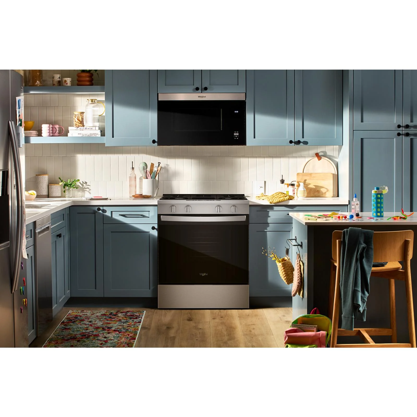 Whirlpool Stainless Steel Slide-In Smart Gas Range (5.0 Cu. Ft.) - WSGS3330TS - Image 2