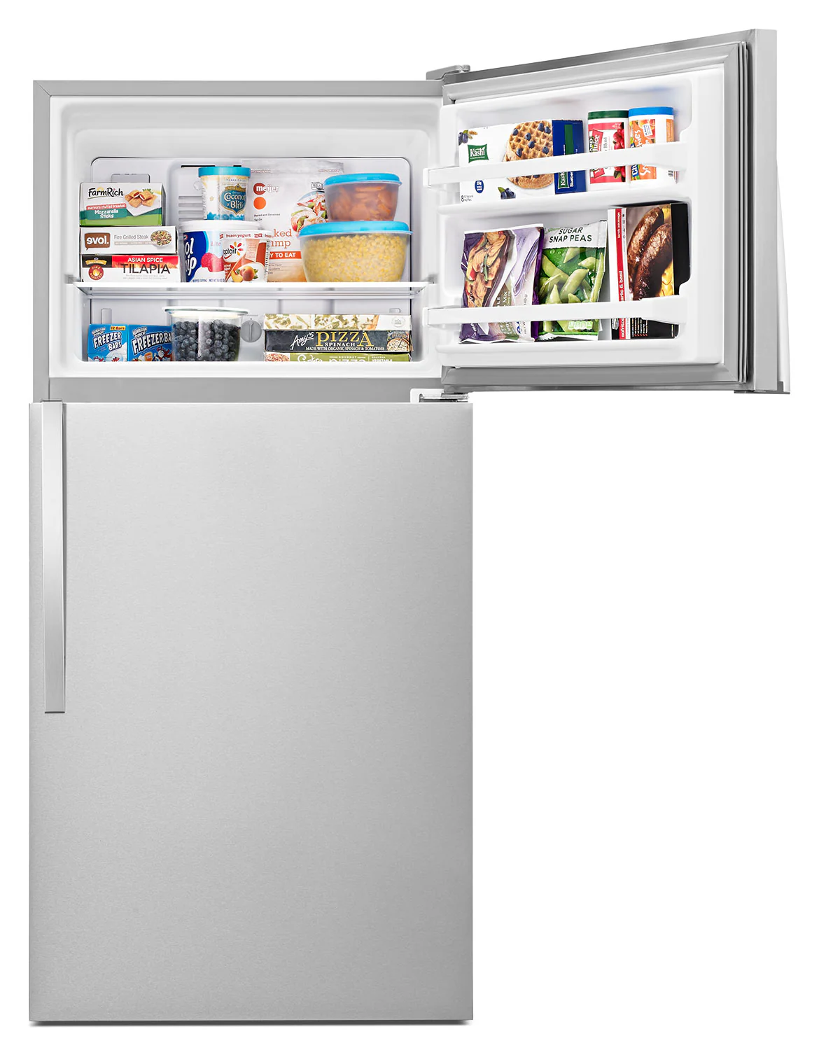 Whirlpool 30" 18.25 Cu. Ft. Stainless Steel Top-Freezer Refrigerator - WRT148FZDM - Image 3