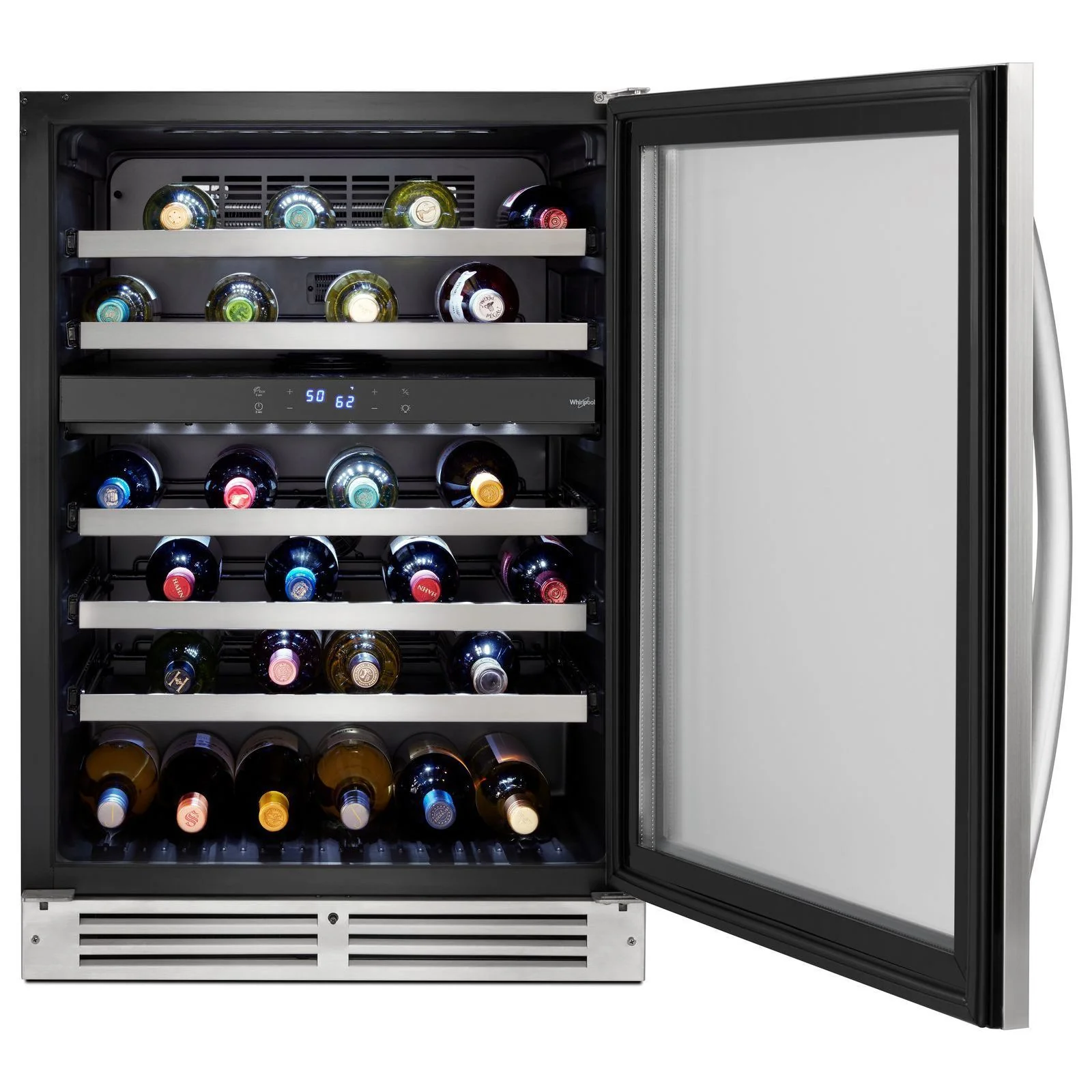 Whirlpool Stainless Steel Undercounter Wine Center (46 Bottles) - WUW55X24HS - Image 3