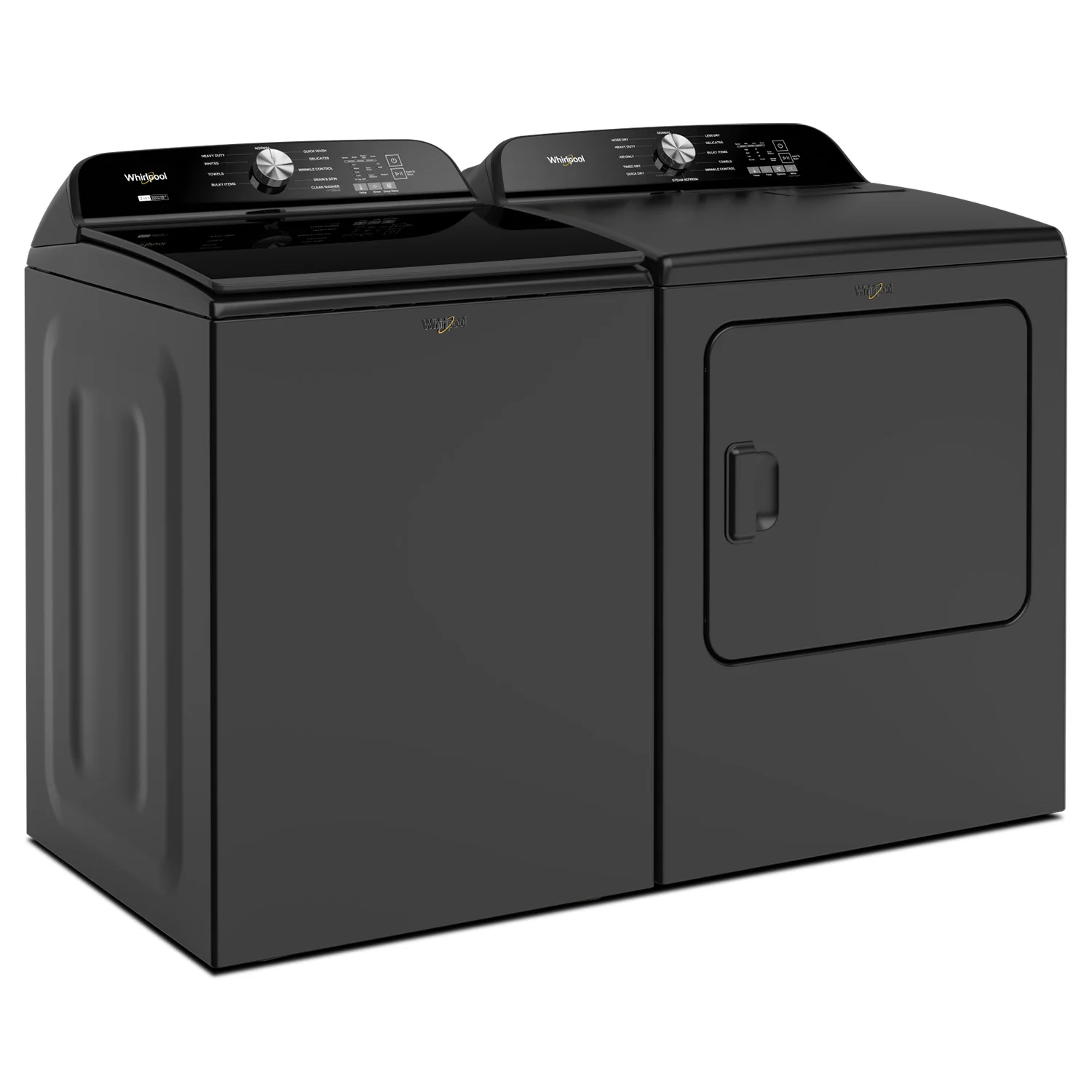 Whirlpool Volcano Black Top Load Washer (6.1 Cu Ft) & Volcano Black Gas Dryer (7.00 Cu Ft) - WTW6157PB/WGD6150PB - Image 3