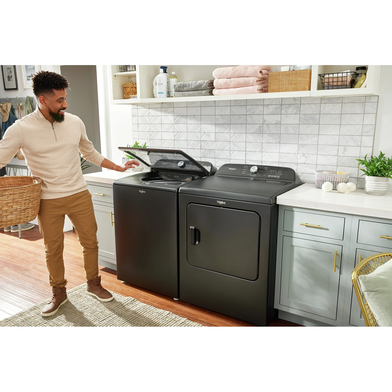 Whirlpool Volcano Black Top Load Washer (6.1 Cu Ft) - WTW6157PB - Image 8