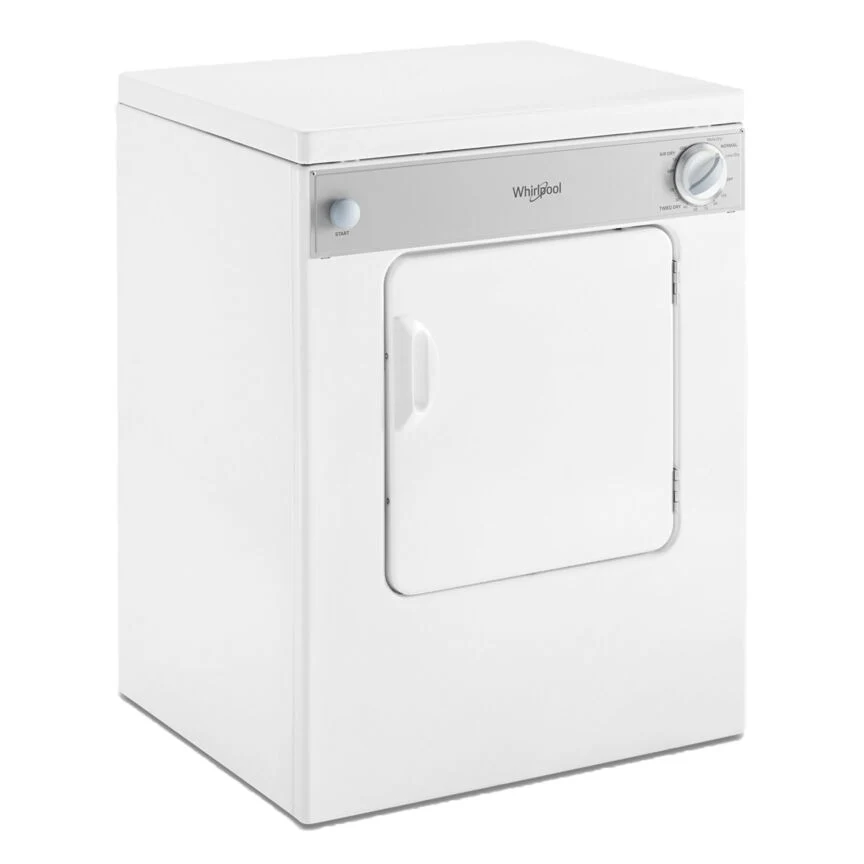 Whirlpool White Compact Electric Dryer with AccuDry™ Drying System (3.4 Cu Ft) - LDR3822PQ