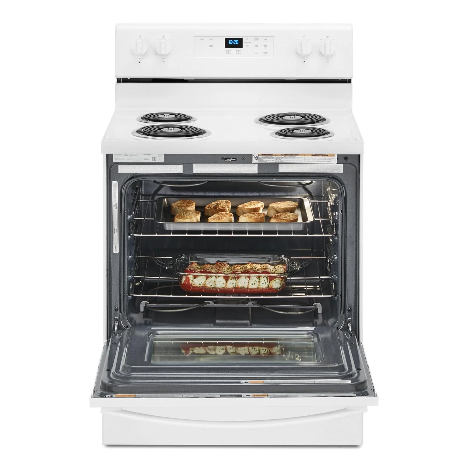 Whirlpool White Freestanding Electric Range (4.8 Cu. Ft.) - YWFC150M0JW - Image 4