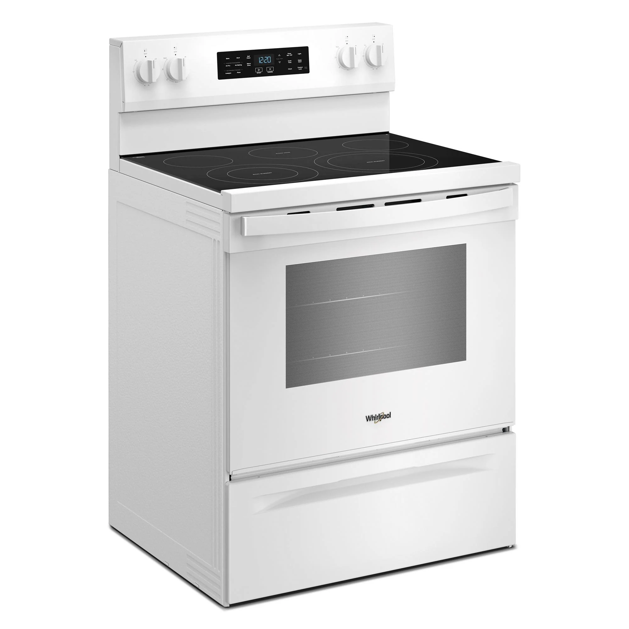 Whirlpool White Freestanding Electric Single Oven Convection Range (5.3 Cu. Ft.) - YWFES5730SW - Image 2