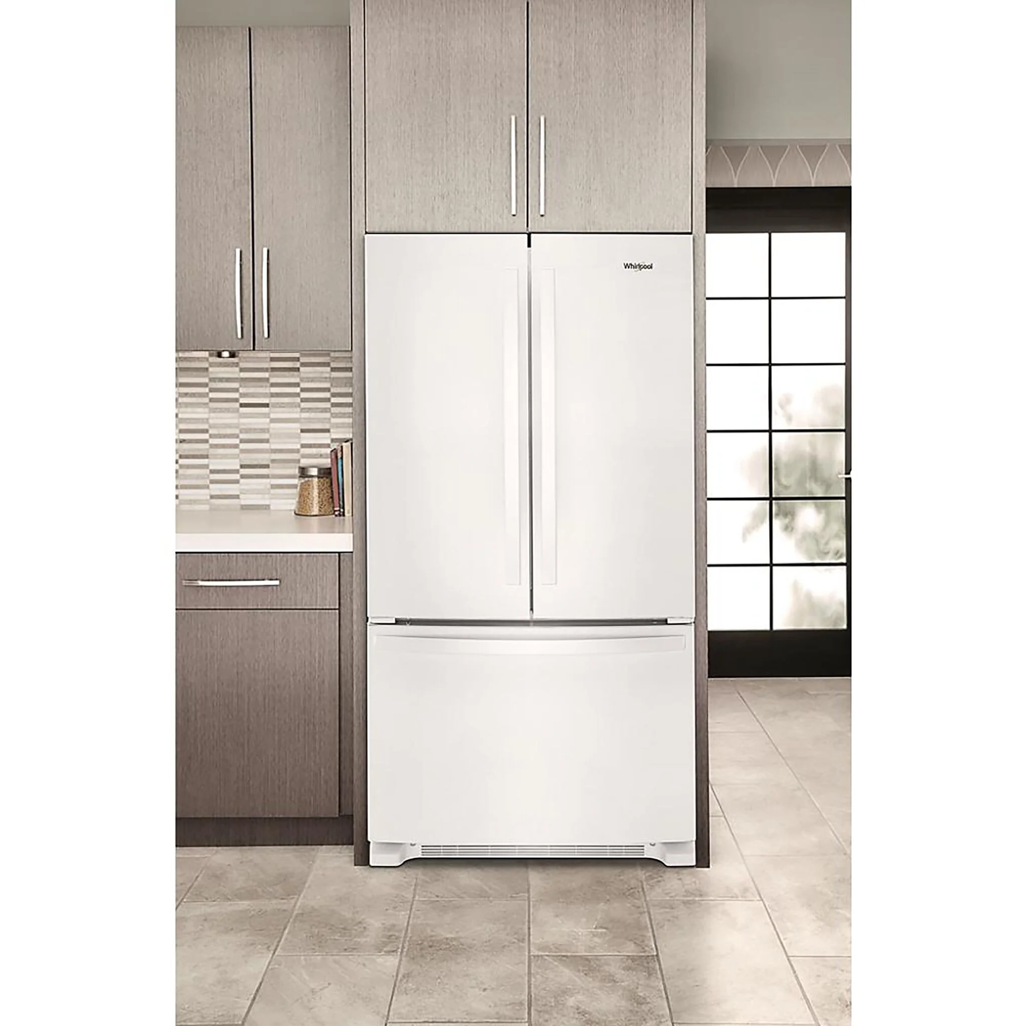 Whirlpool 35.75" 20 Cu. Ft.  White French Door Refrigerator - WRFC2036RW - Image 2