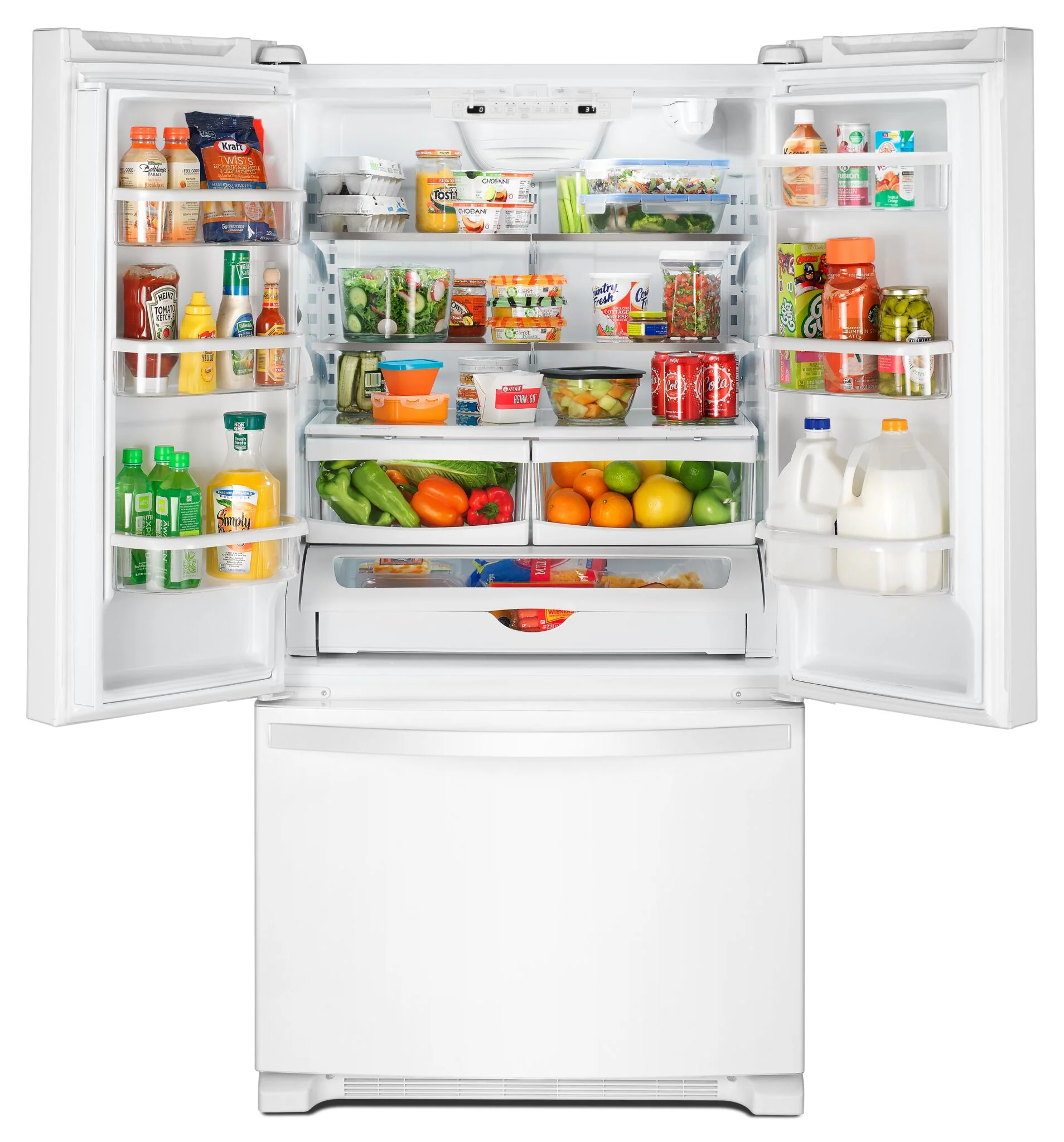 Whirlpool 32.75" 22.1 Cu. Ft. White French Door Refrigerator - WRFF5333PW - Image 2