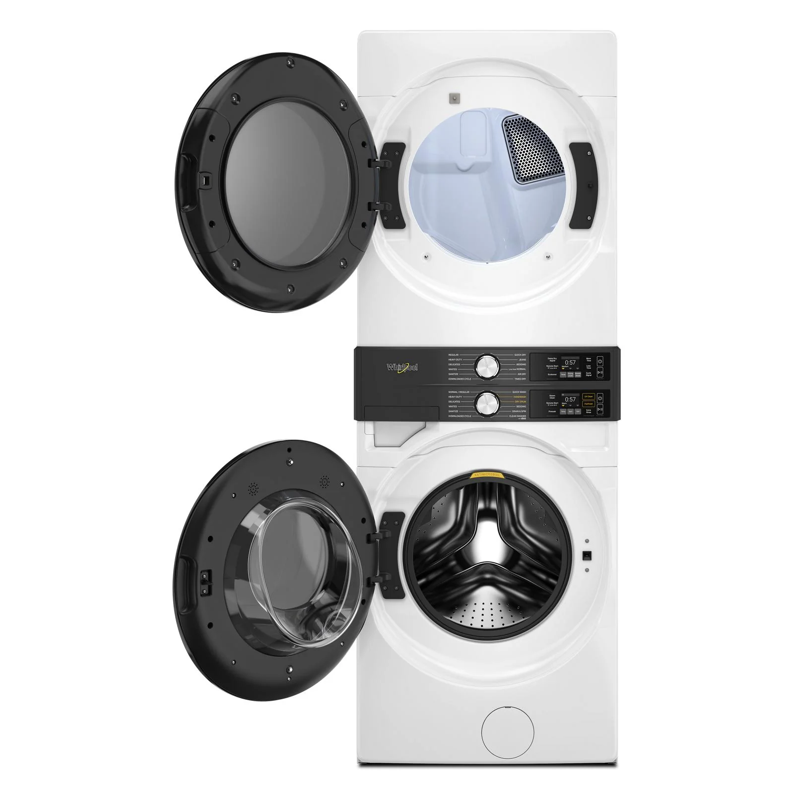 Whirlpool White Front Load Laundry Tower with FreshFlowTM Vent System and UV Clean Technology (5.2 cu. ft. Washer & 7.4 cu. ft. Electric Dryer) - YWEF5727TW - Image 3