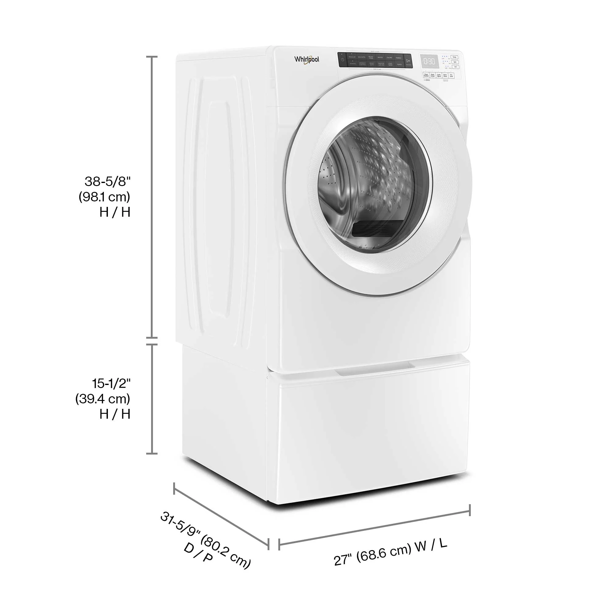 Whirlpool White Front Load Washer (5 Cu. Ft.) - WFW560CHW - Image 6