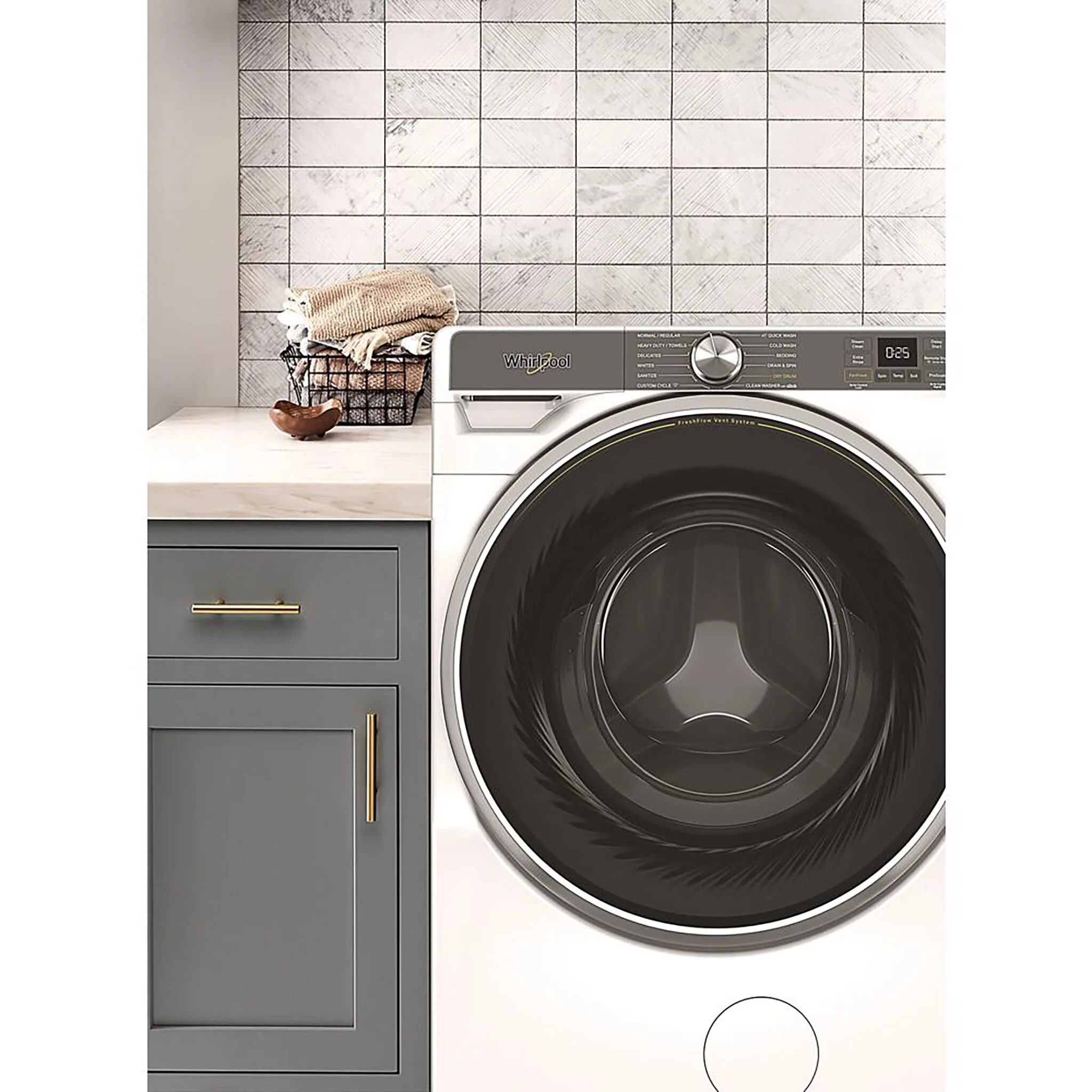 Whirlpool White Front-Load Washer with FreshFlow™ Vent System (5.8 Cu.Ft.) - WFW6720RW - Image 2
