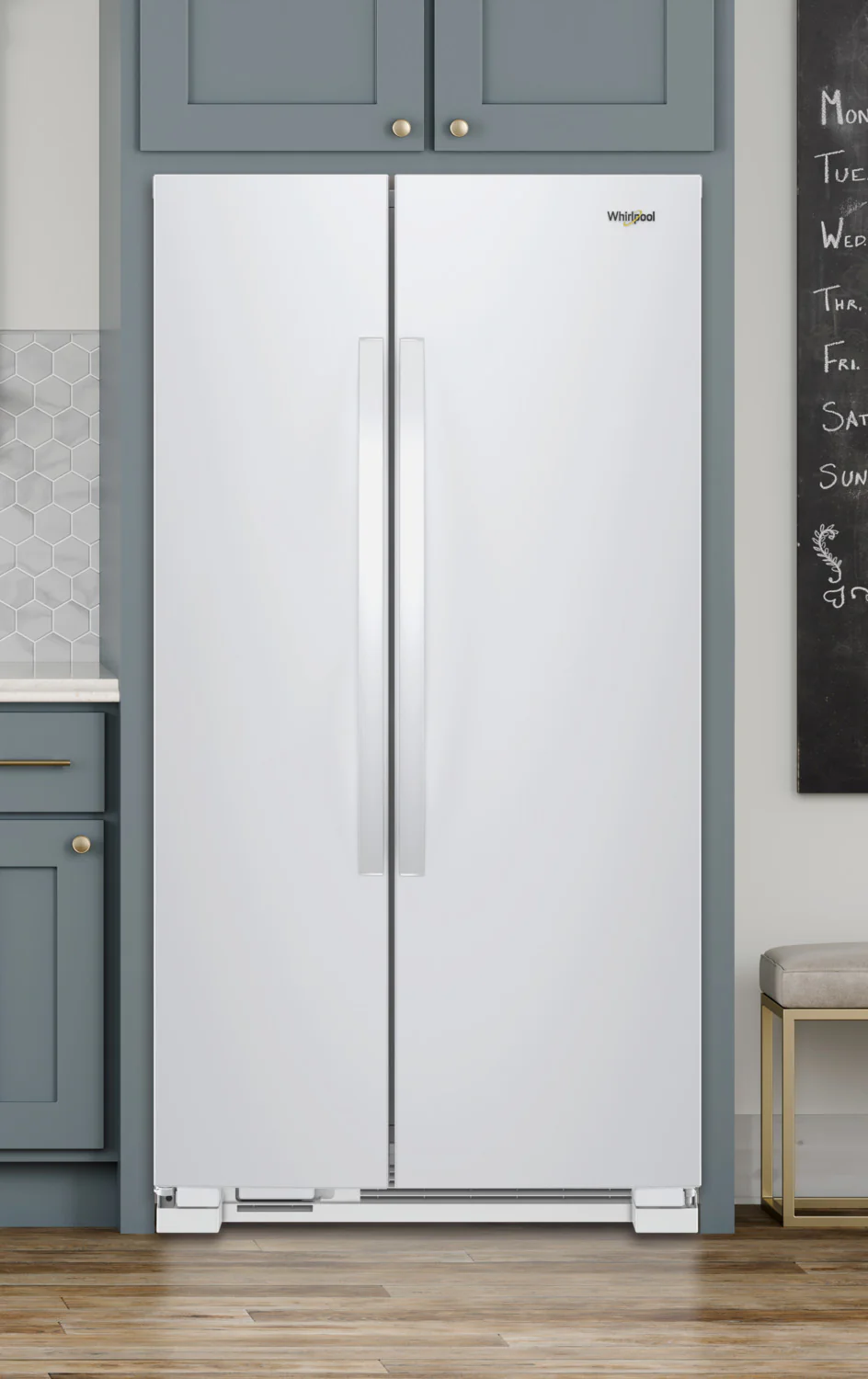 Whirlpool 35.88" 25 Cu. Ft. White Side-by-Side Refrigerator - WRS315SNHW - Image 2
