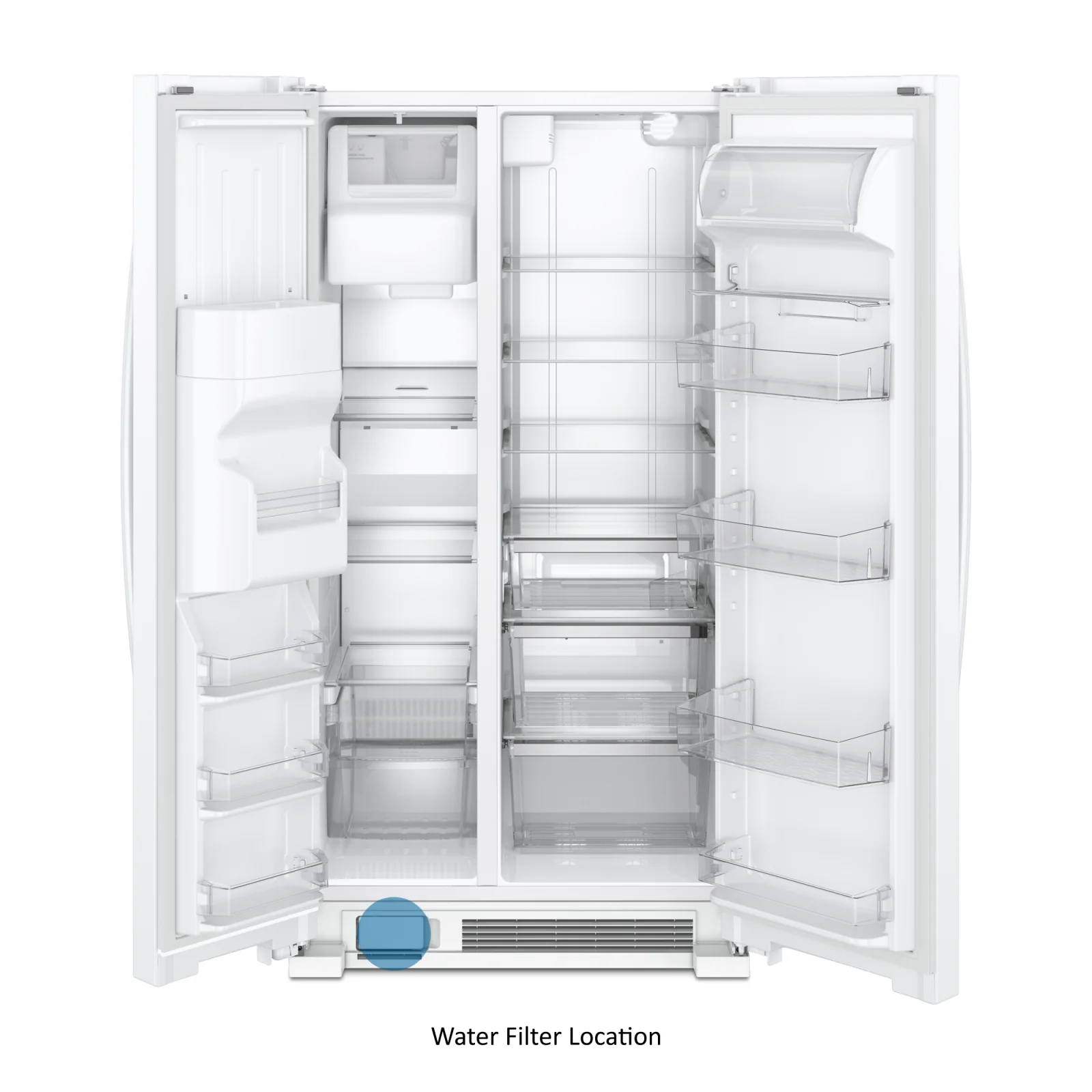 Whirlpool 35.87" 25 Cu. Ft. White Side-by-Side Refrigerator - WRS325SDHW - Image 4