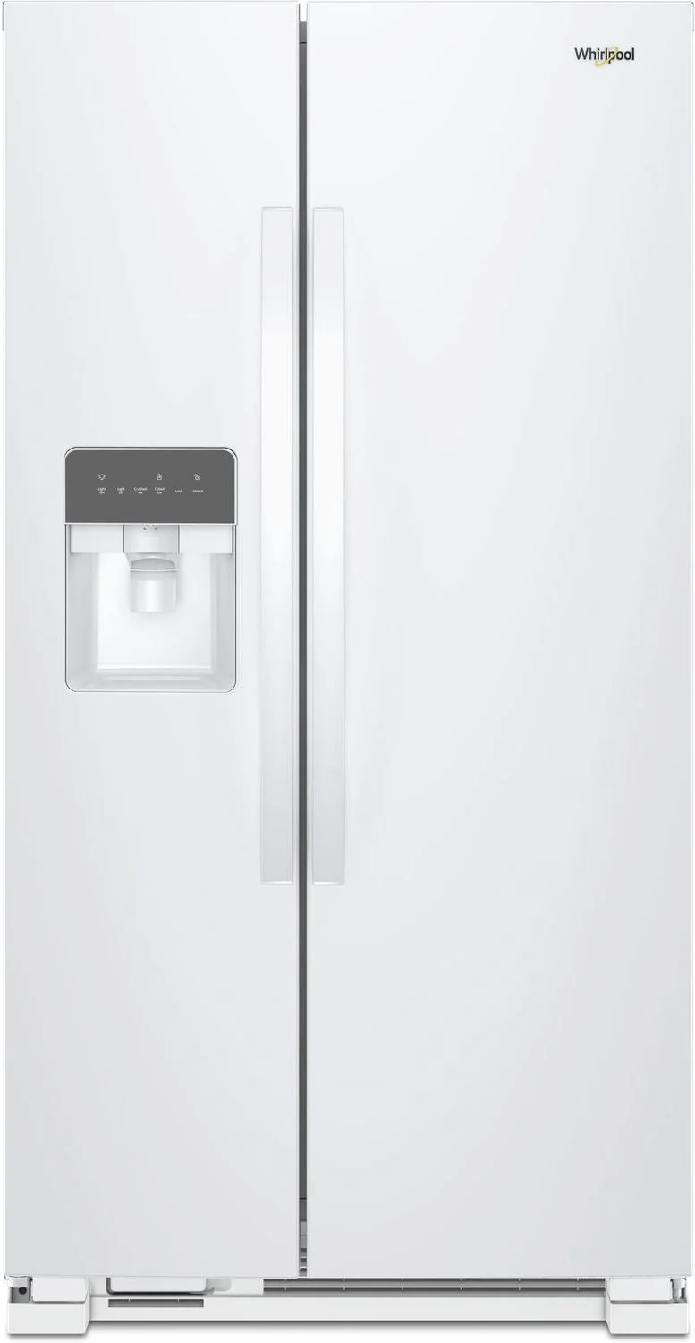 Whirlpool 36" 25 Cu. Ft. White Side-by-Side Refrigerator - WRS335SDHW