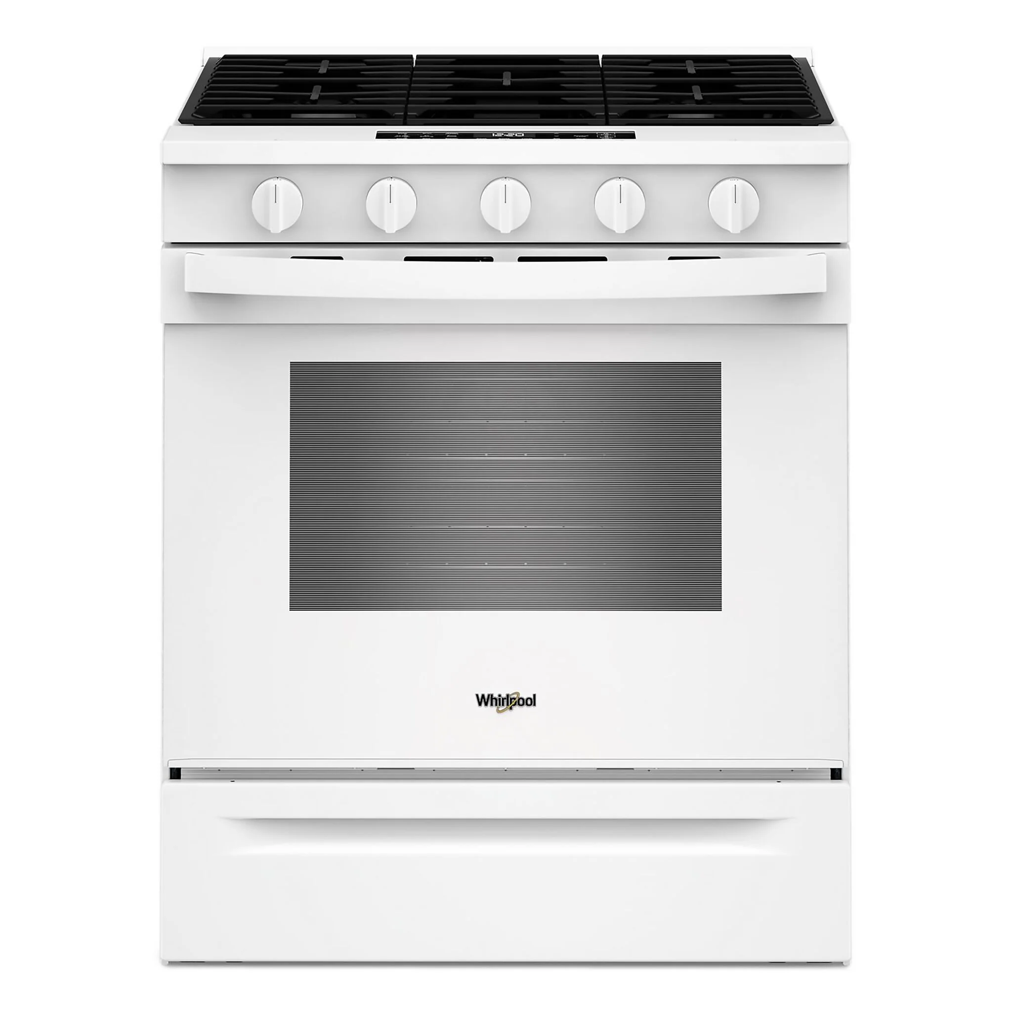 Whirlpool White Slide-In Gas Convection Range (5 cu.ft.) - WSGS5030SW