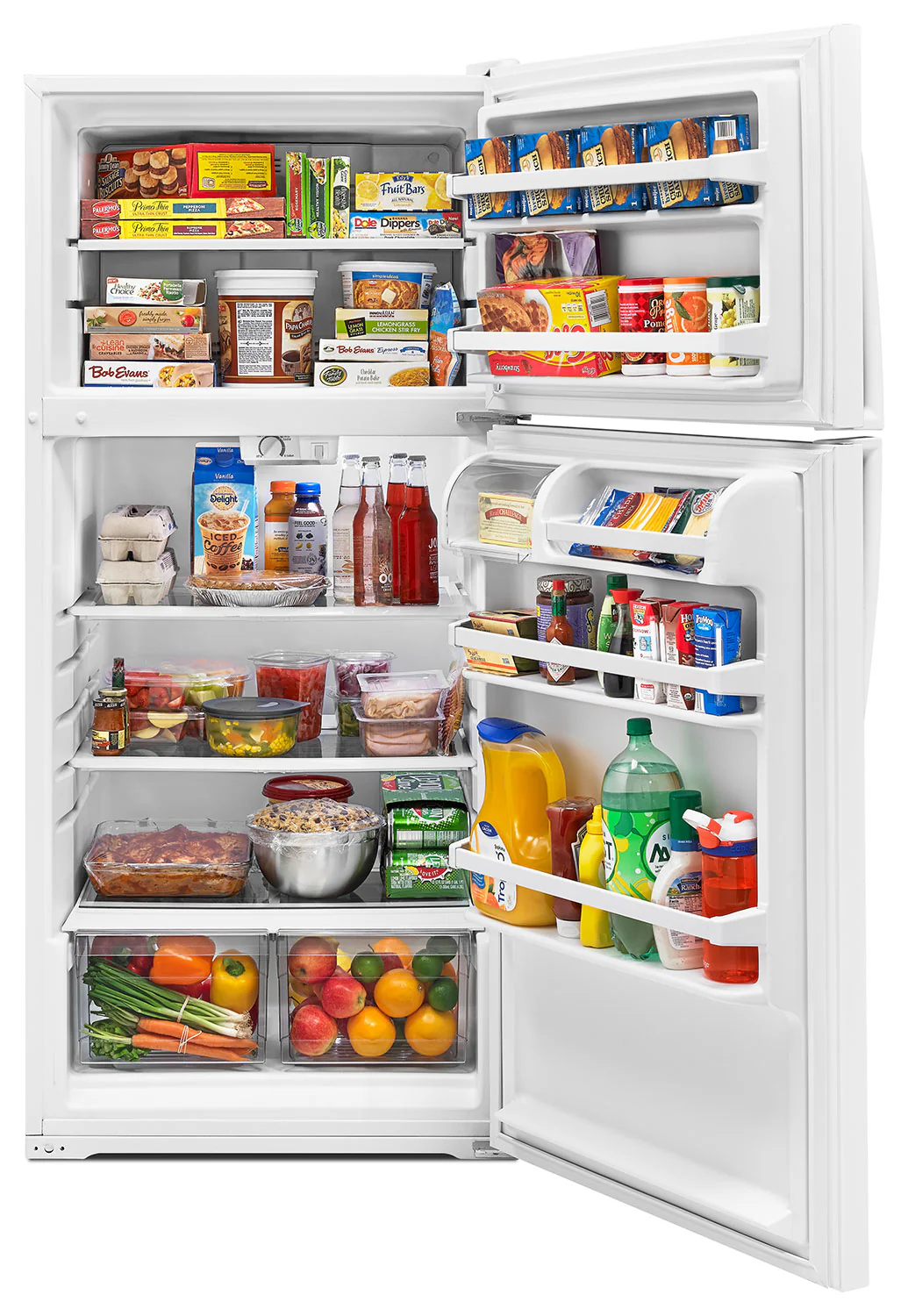 Whirlpool 28" 14.3 Cu. Ft. White Top-Freezer Refrigerator - WRT314TFDW - Image 3