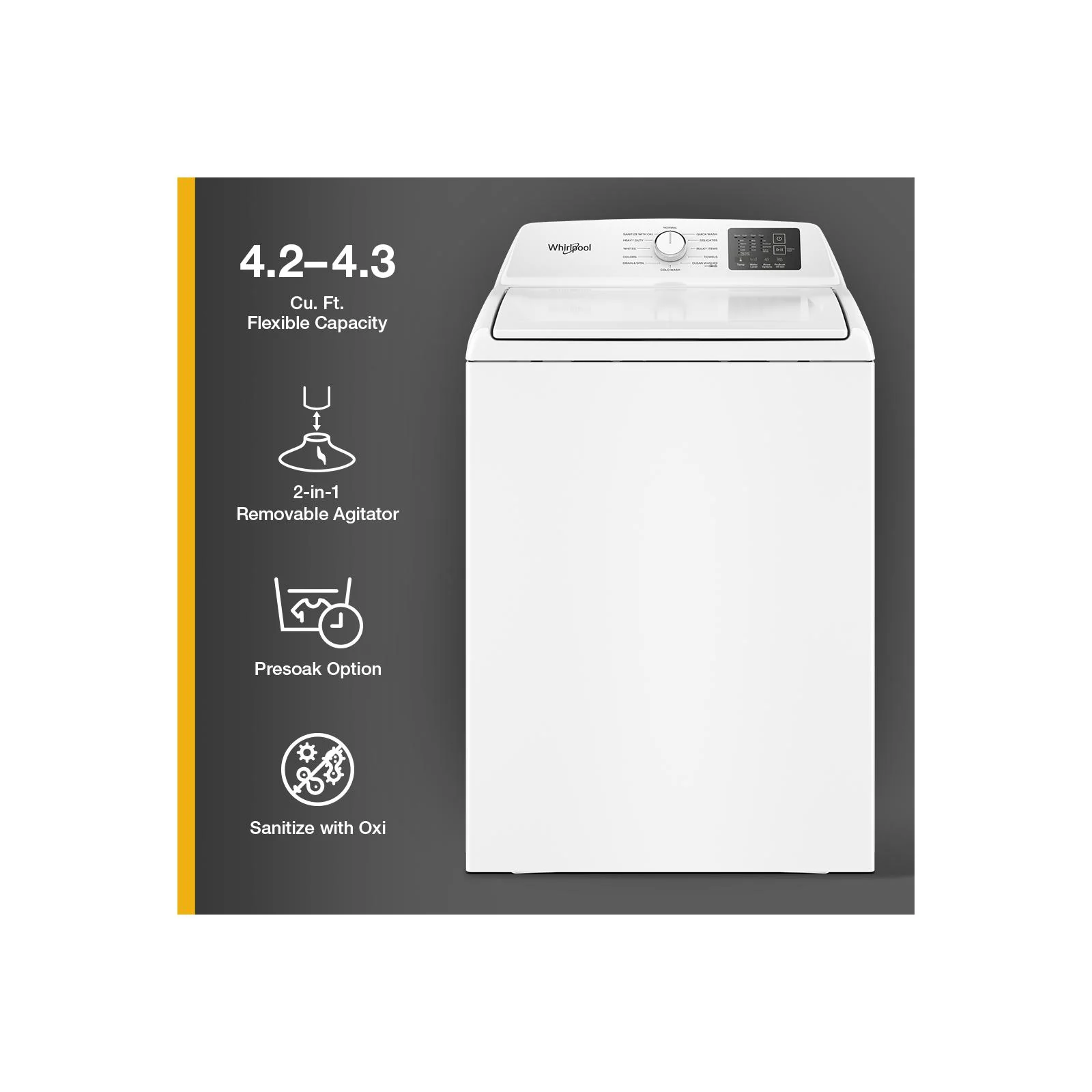 Whirlpool White Top Load Washer (4.8 Cu. Ft. IEC) - WTW4107SW - Image 15