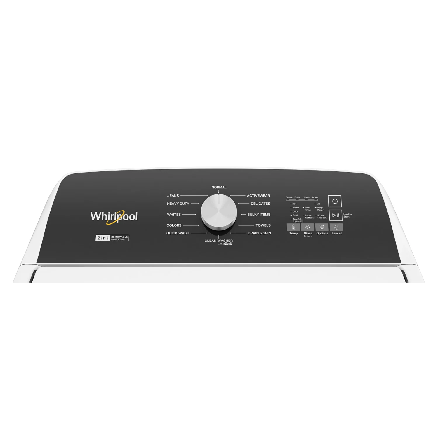 Whirlpool White Top-Load Washer (5.4 cu. ft.) & Steam Gas Dryer (7.0 cu. ft.) - WTW5057LW/WGD5050LW - Image 3