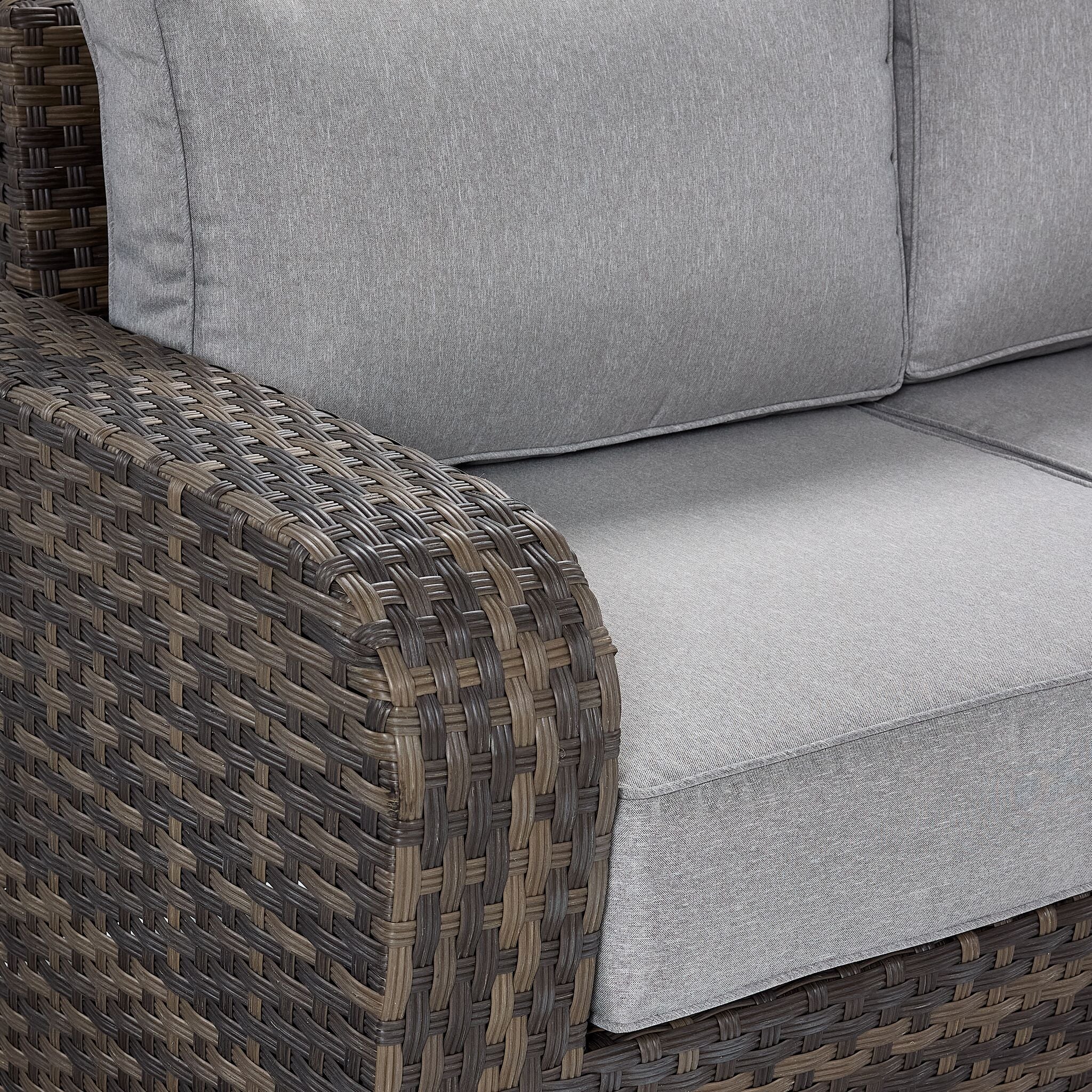 Whispering Pine 3 - Piece Outdoor Sectional - Dark Grey - Image 7