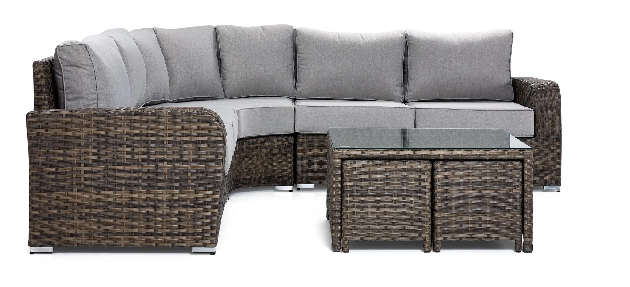 Whispering Pine 3 - Piece Outdoor Sectional - Dark Grey - Image 9