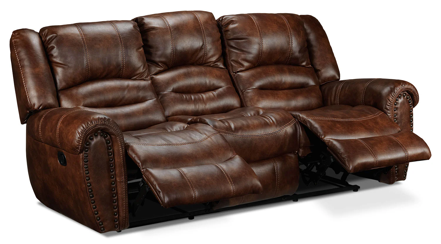 Whitaker Reclining Sofa - Brown - Image 3