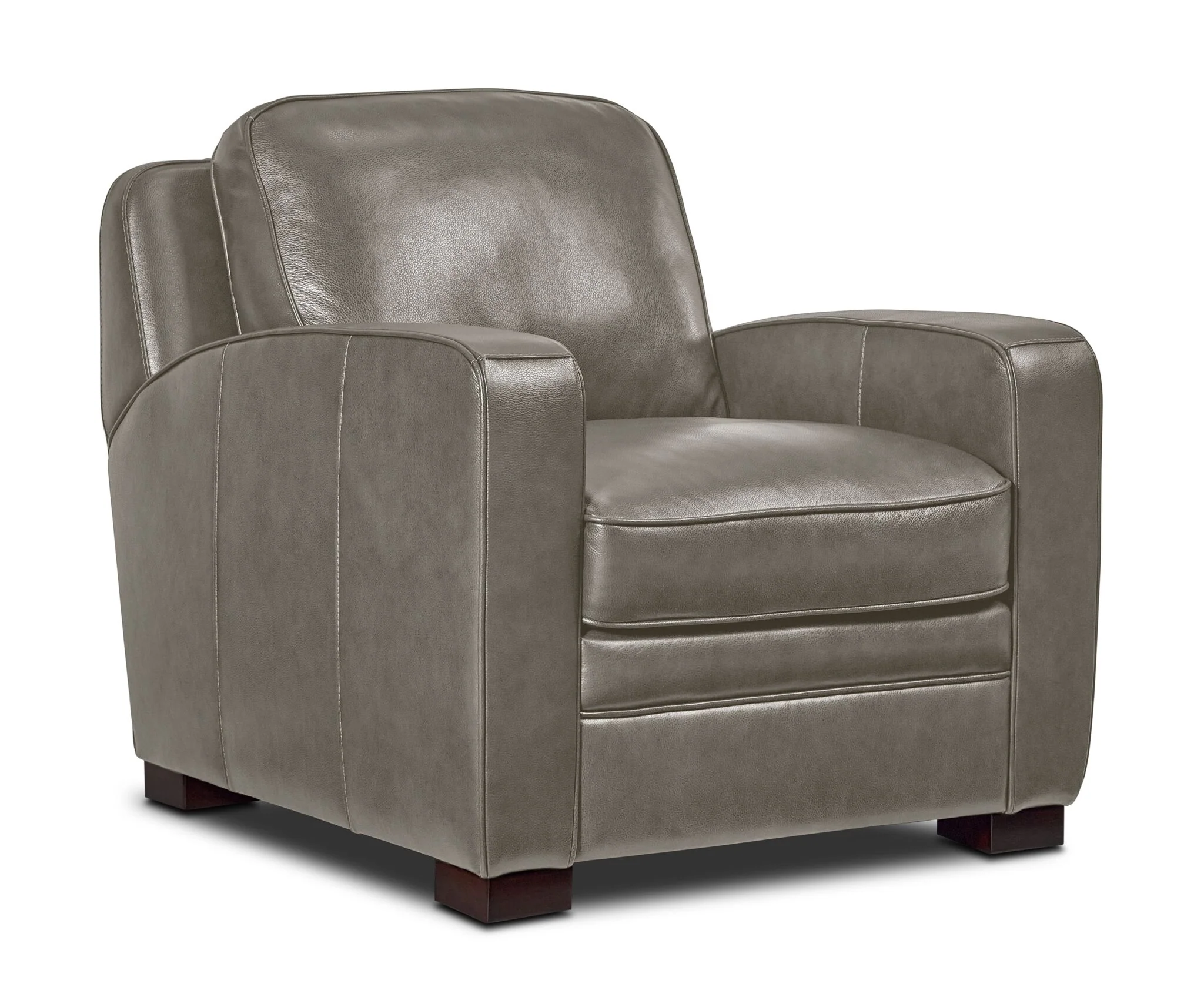 Wilmington Leather Chair - Light Grey