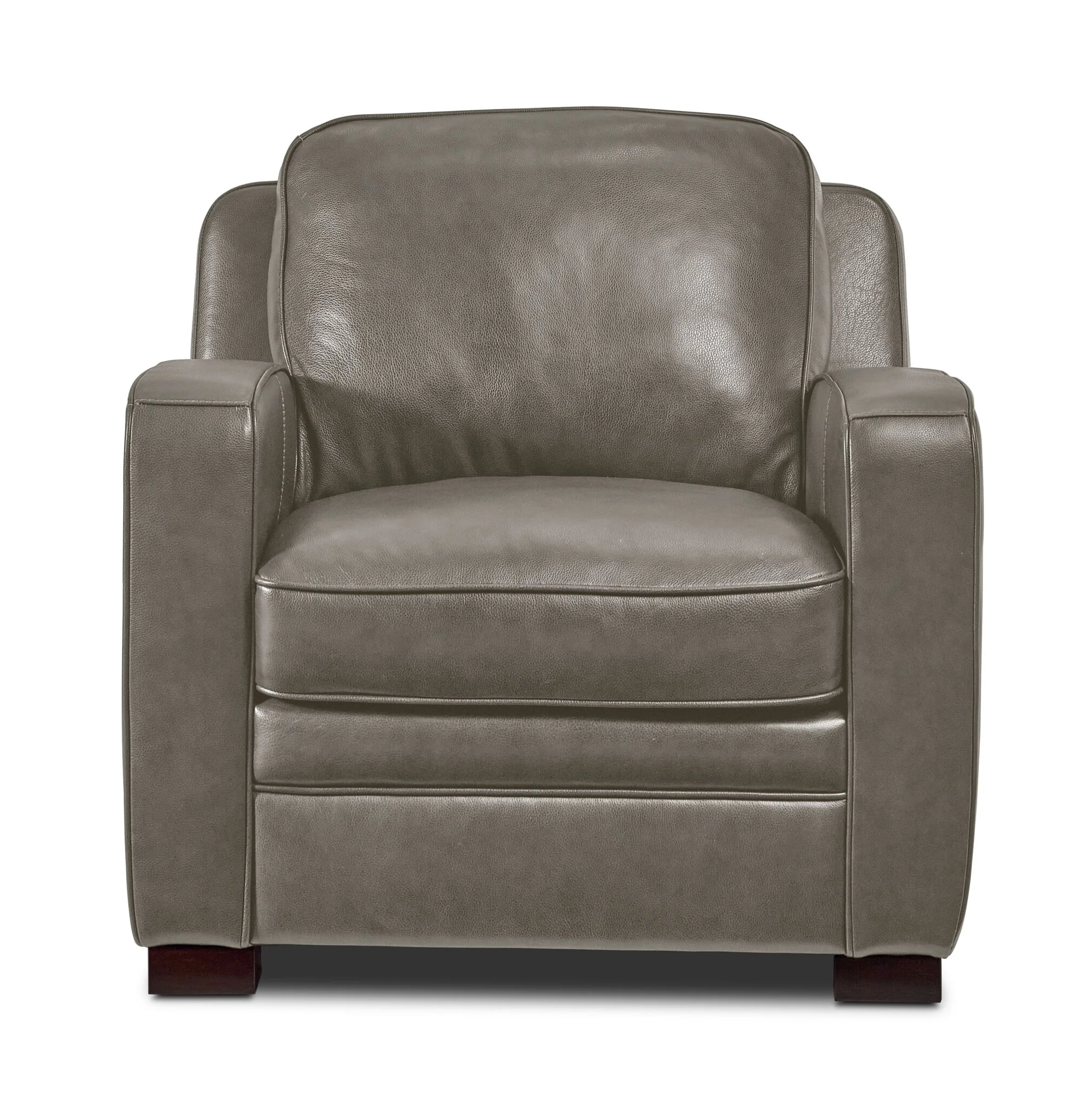 Wilmington Leather Chair - Light Grey - Image 2