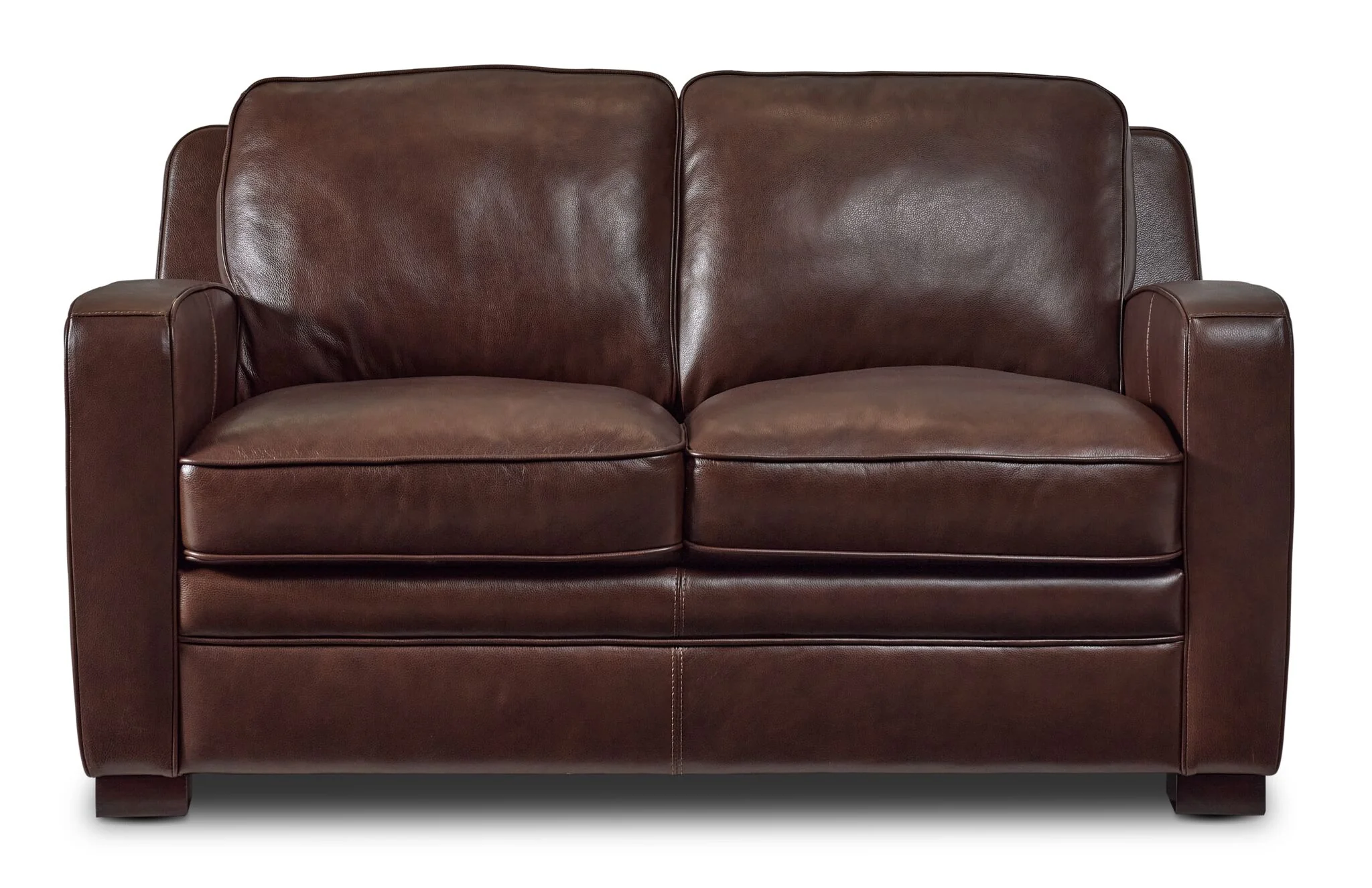 Wilmington Leather Loveseat - Dark Brown - Image 2
