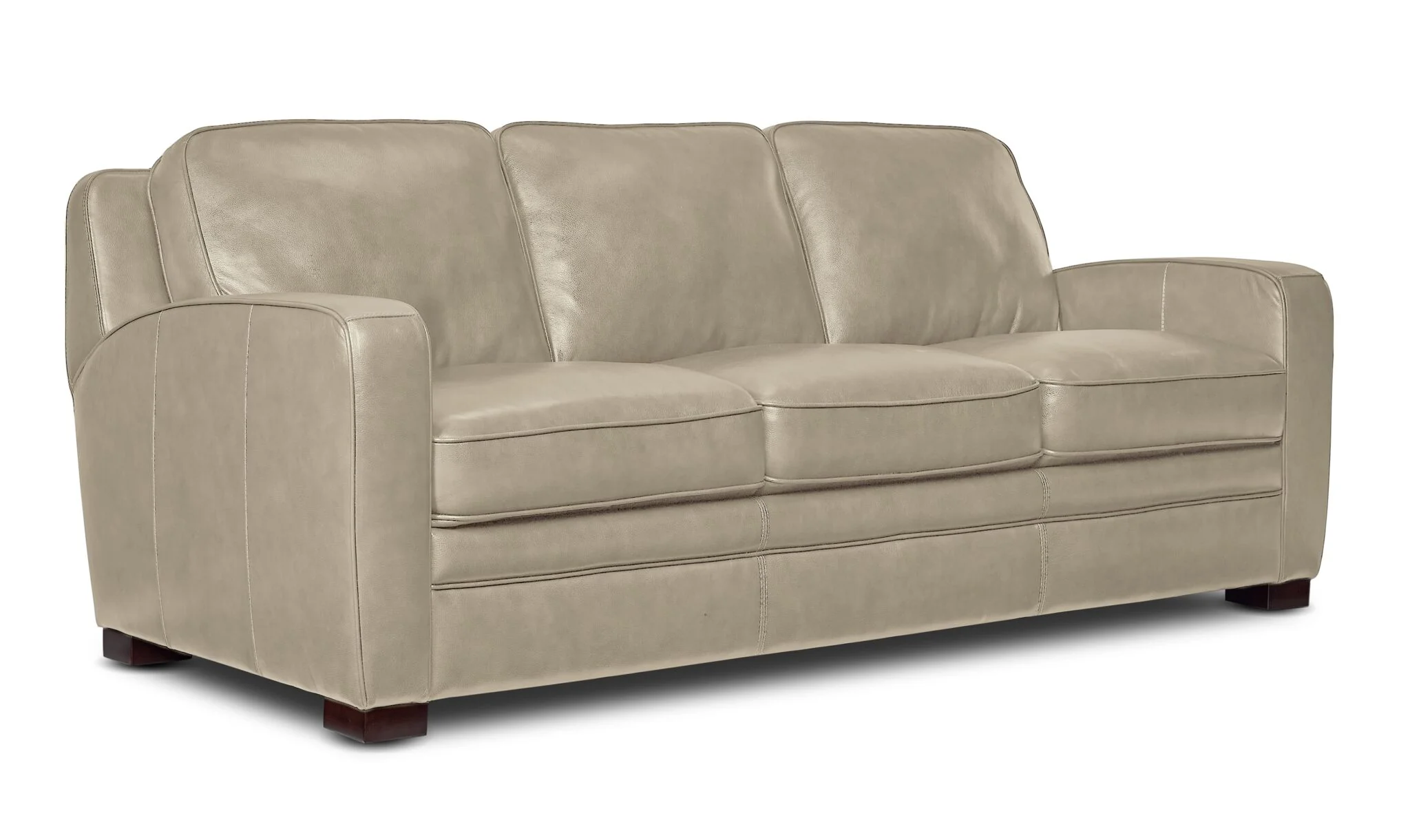 Wilmington Leather Sofa and Chair Set - Ivory - Image 2