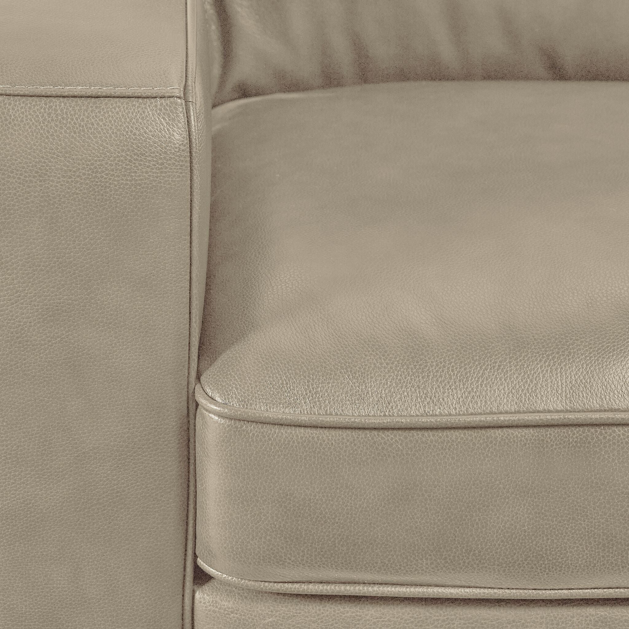 Wilmington Leather Sofa and Chair Set - Ivory - Image 4