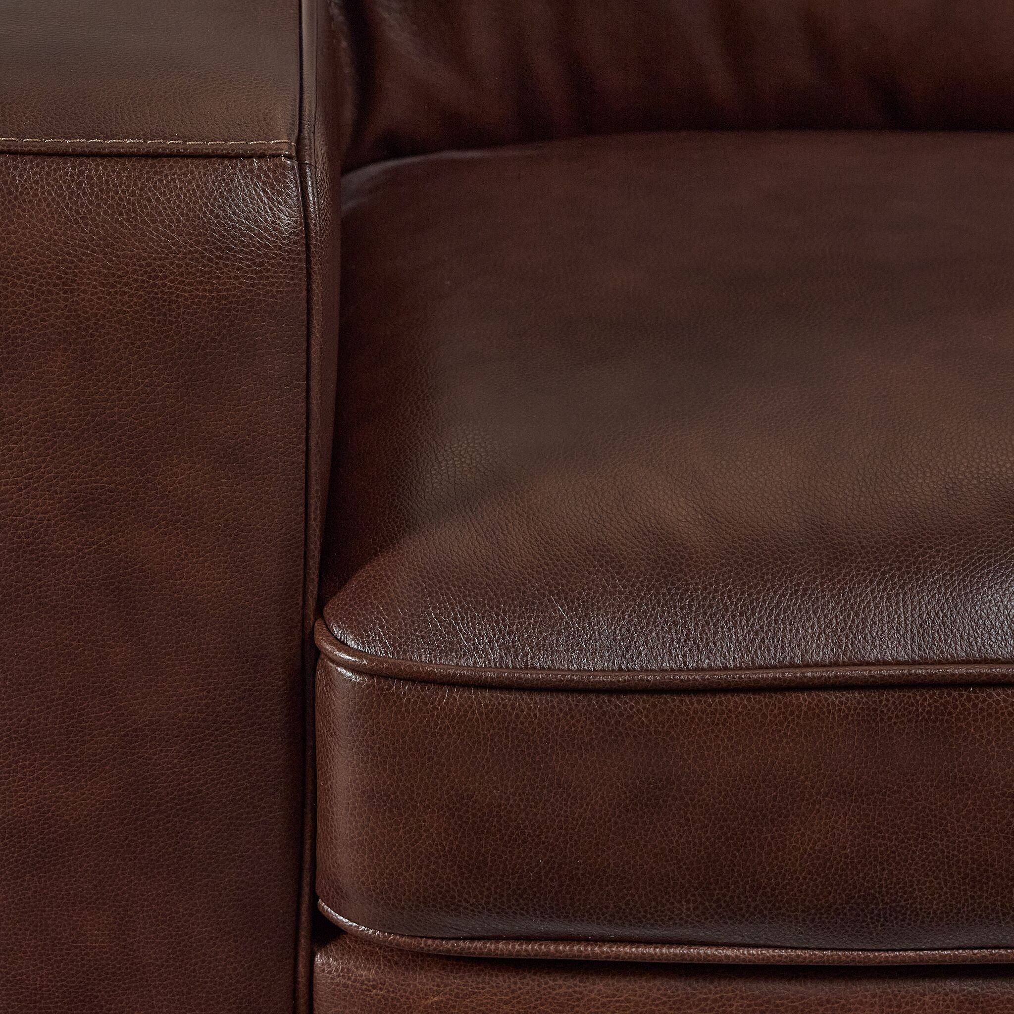 Wilmington Leather Sofa and Loveseat Set - Dark Brown - Image 4